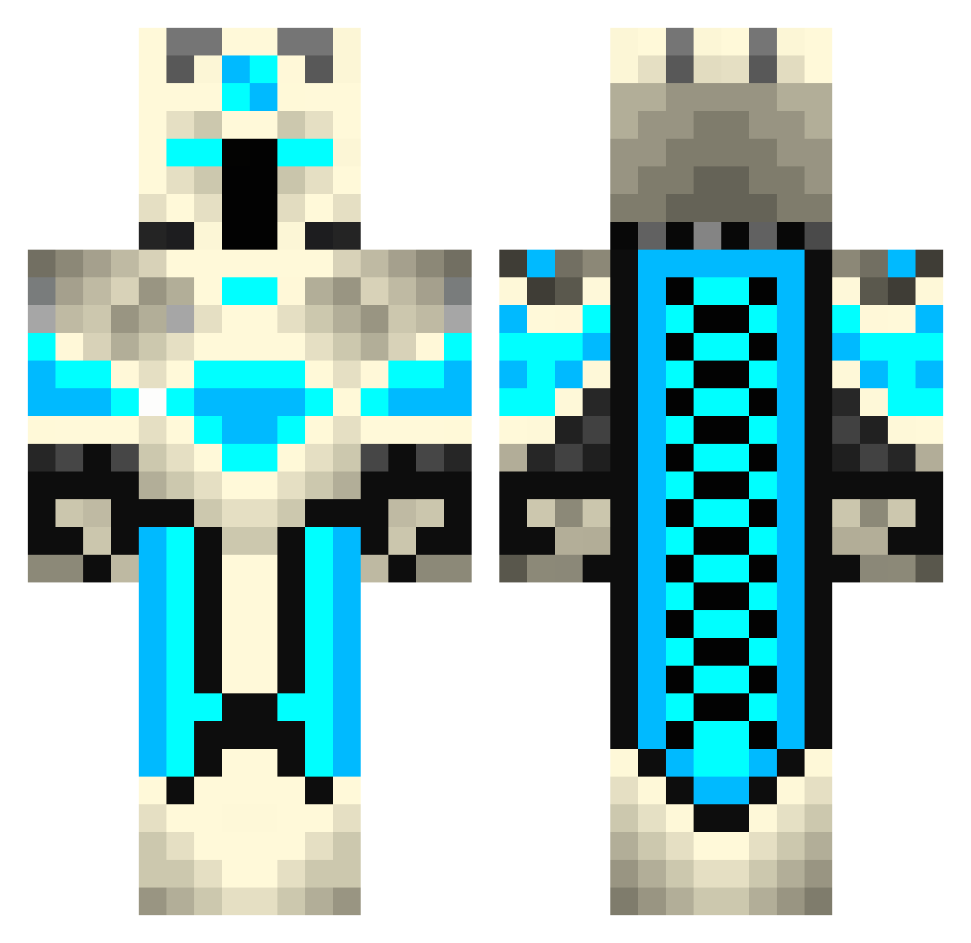 BigTonii Minecraft skin, front and back view
