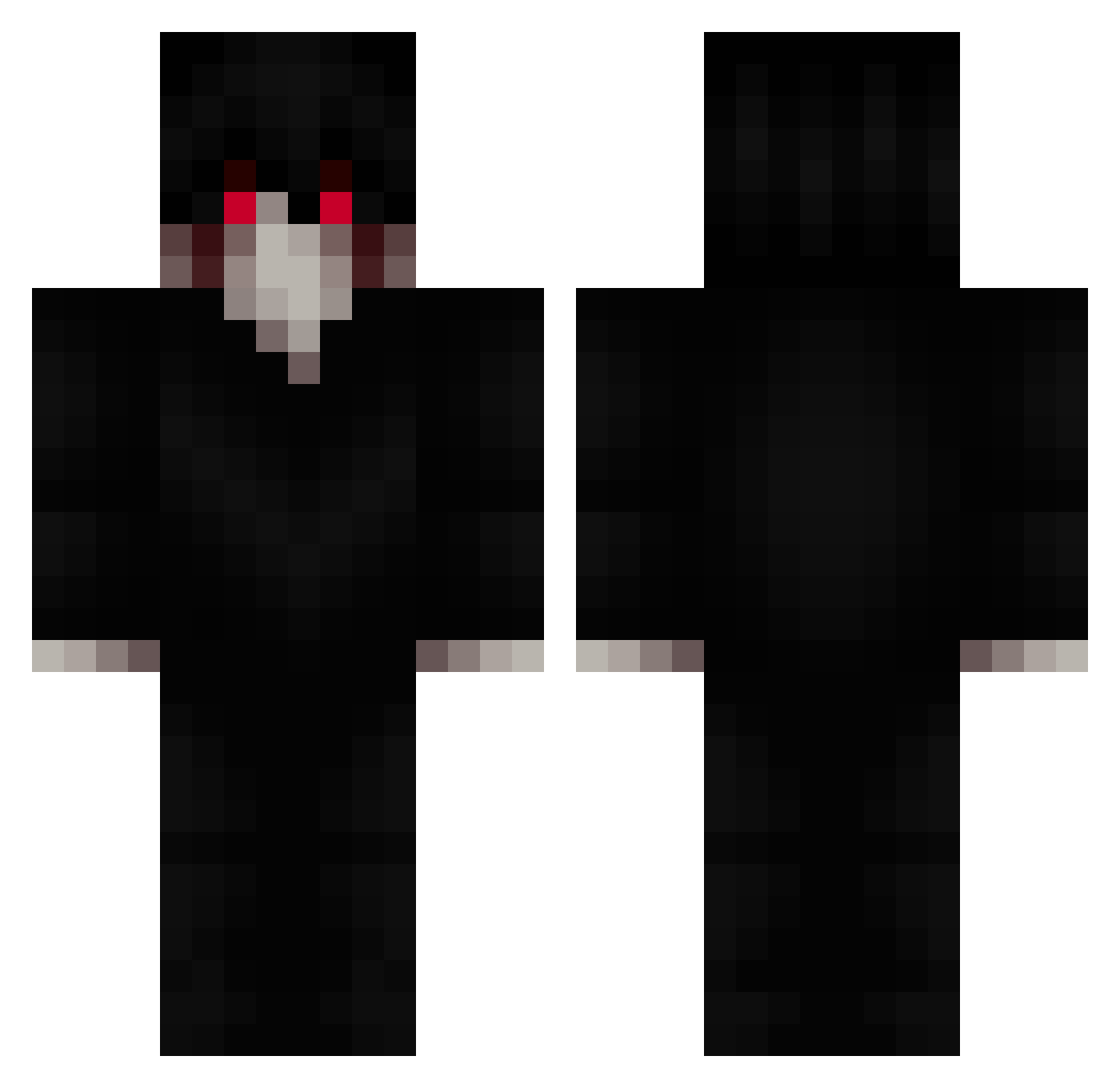 Bals Minecraft skin, front and back view