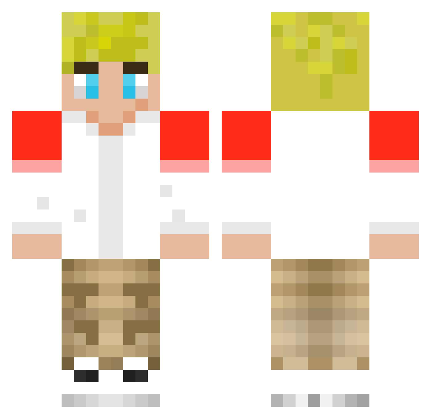 bigmanjosh123 Minecraft skin, front and back view