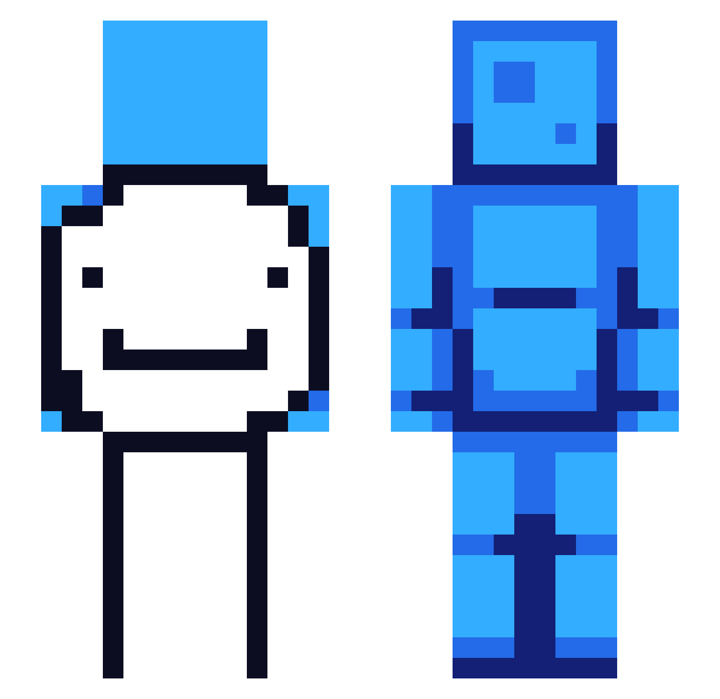 EKIODETE40 Minecraft skin, front and back view