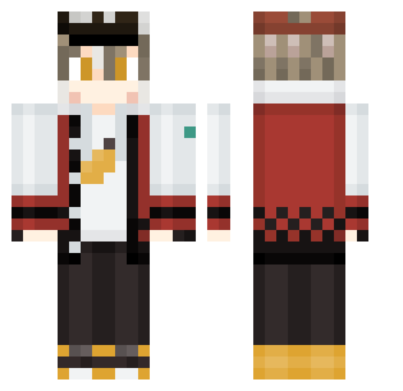 Rintarou02 Minecraft skin, front and back view