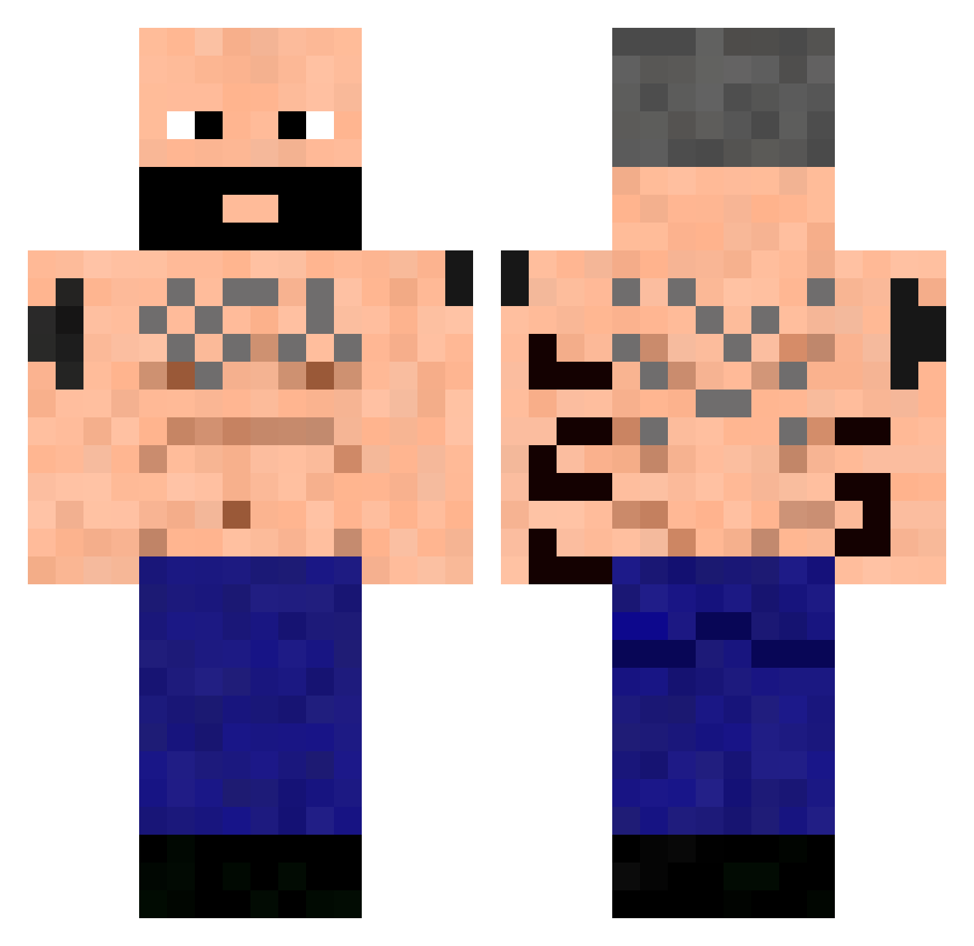 gcam600 Minecraft skin, front and back view