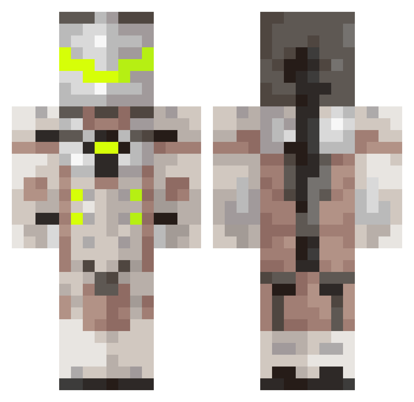 macrusvro Minecraft skin, front and back view