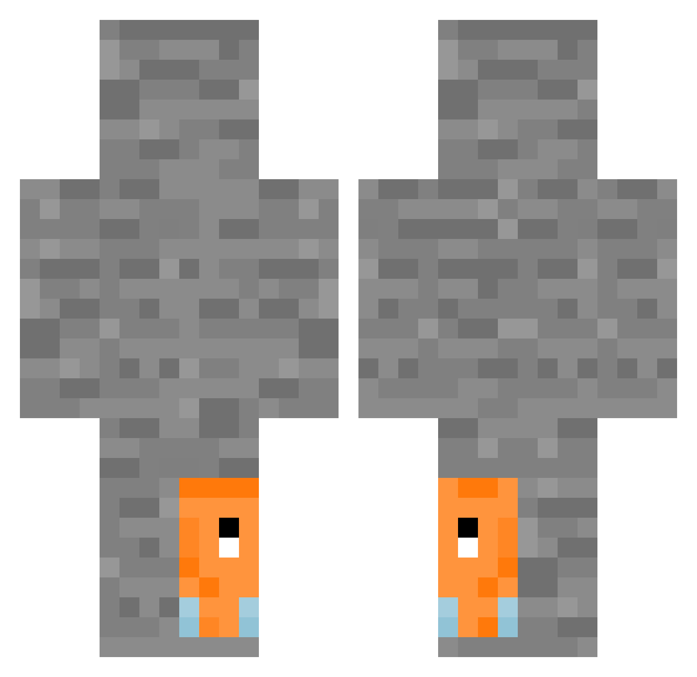 khv3327 Minecraft skin, front and back view
