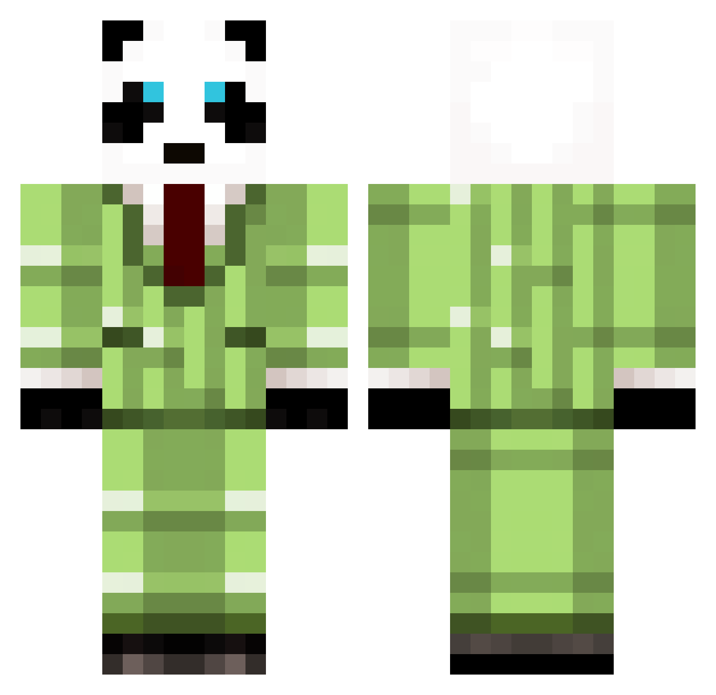 Apollo_Apollo Minecraft skin, front and back view