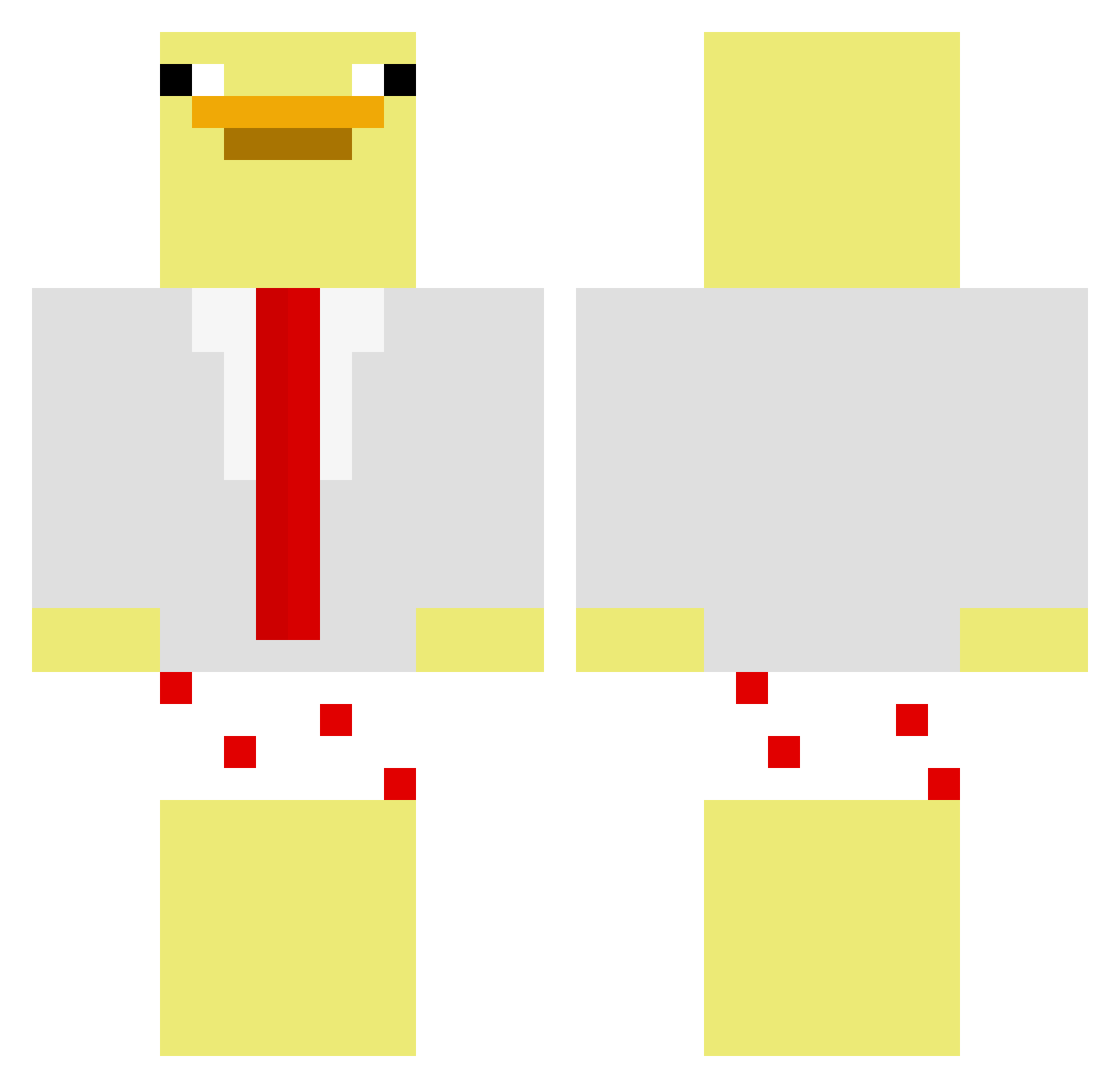 726z Minecraft skin, front and back view