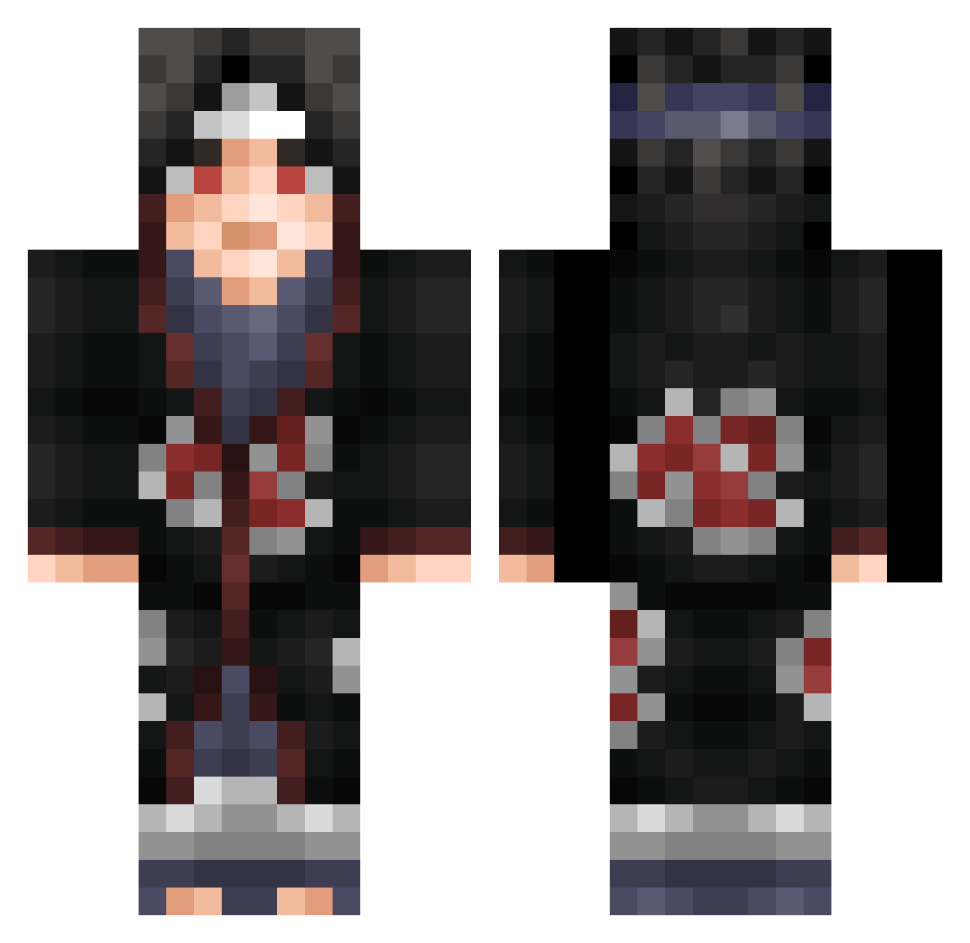 Ananth51 Minecraft skin, front and back view