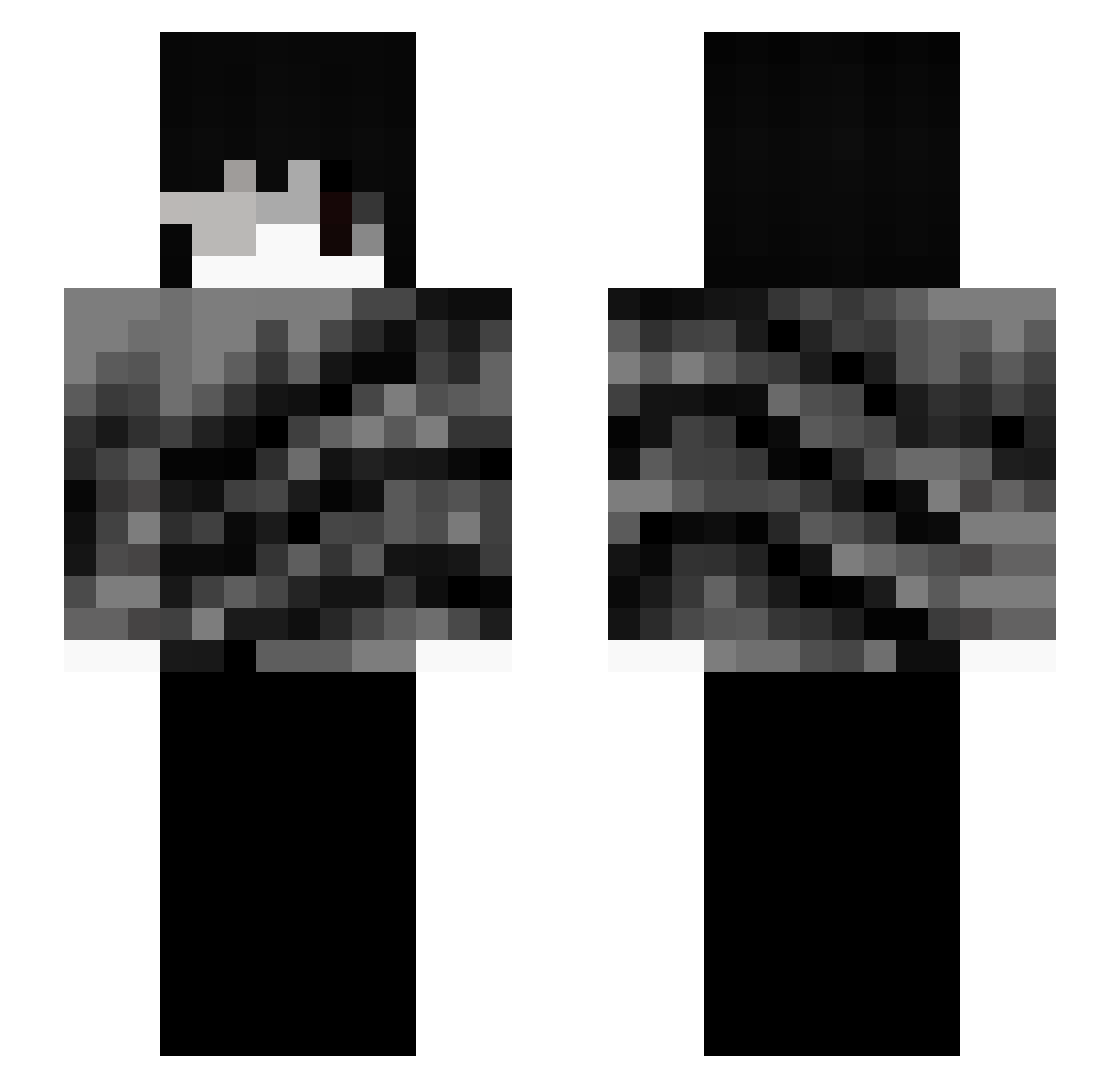 zuuuume Minecraft skin, front and back view