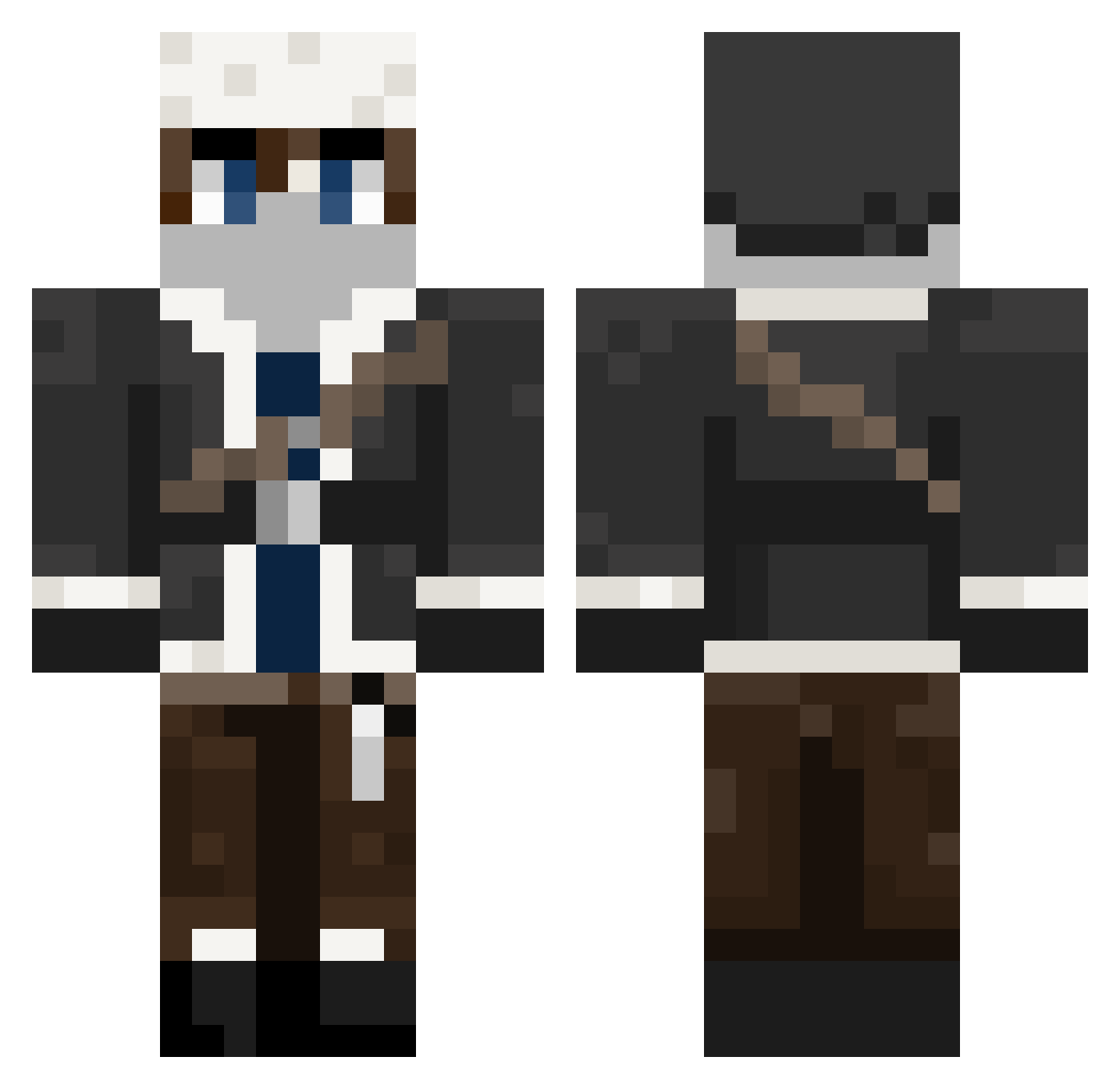 Bambinobob427 Minecraft skin, front and back view