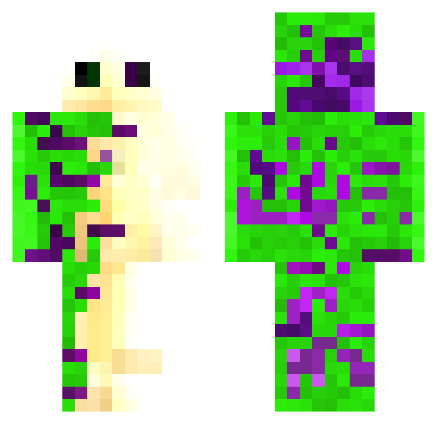 Kahooky_YT Minecraft skin, front and back view