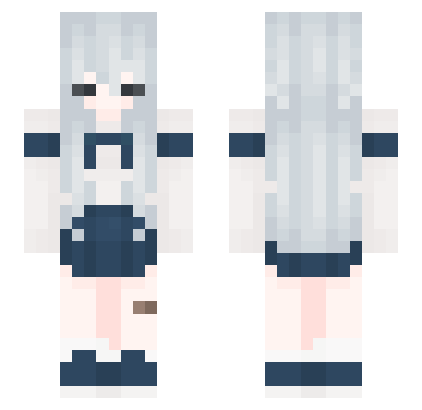 moqiuxue Minecraft skin, front and back view