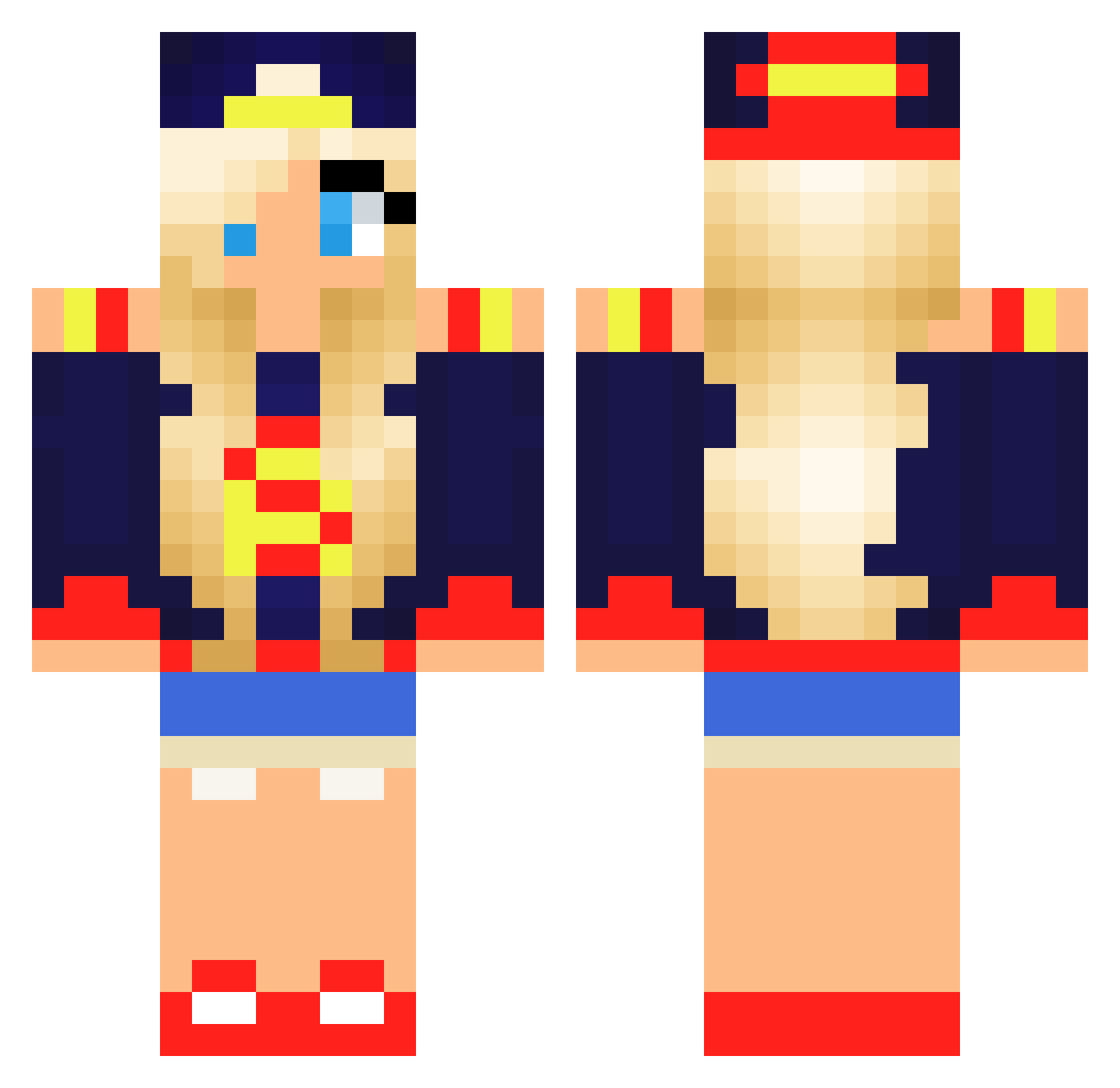 goosefoot Minecraft skin, front and back view