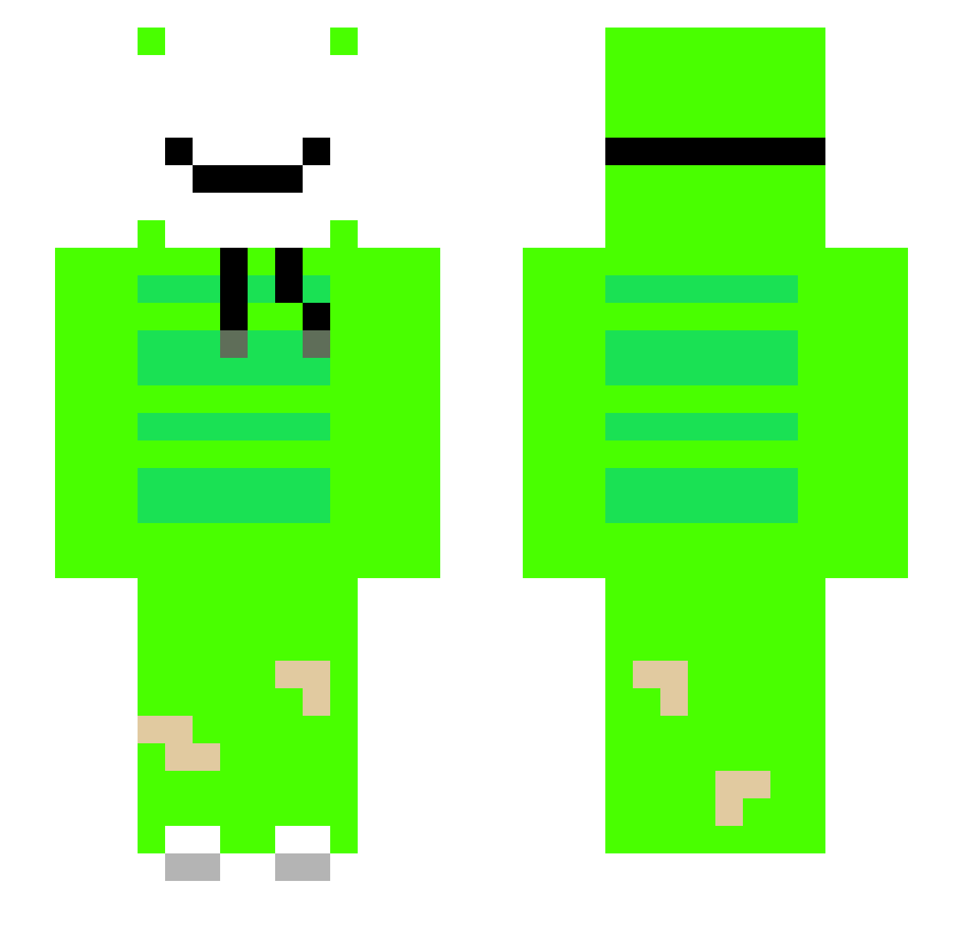 Kurtkonig Minecraft skin, front and back view