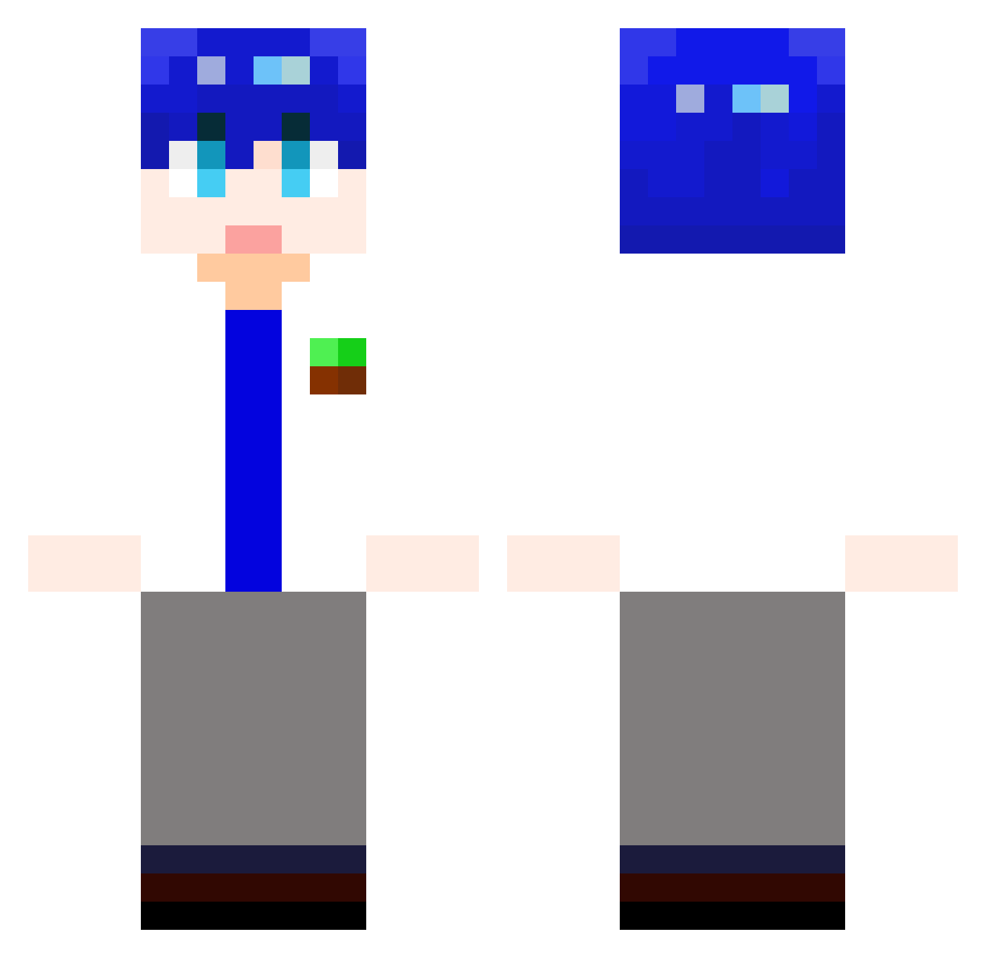 Eric__Choi Minecraft skin, front and back view