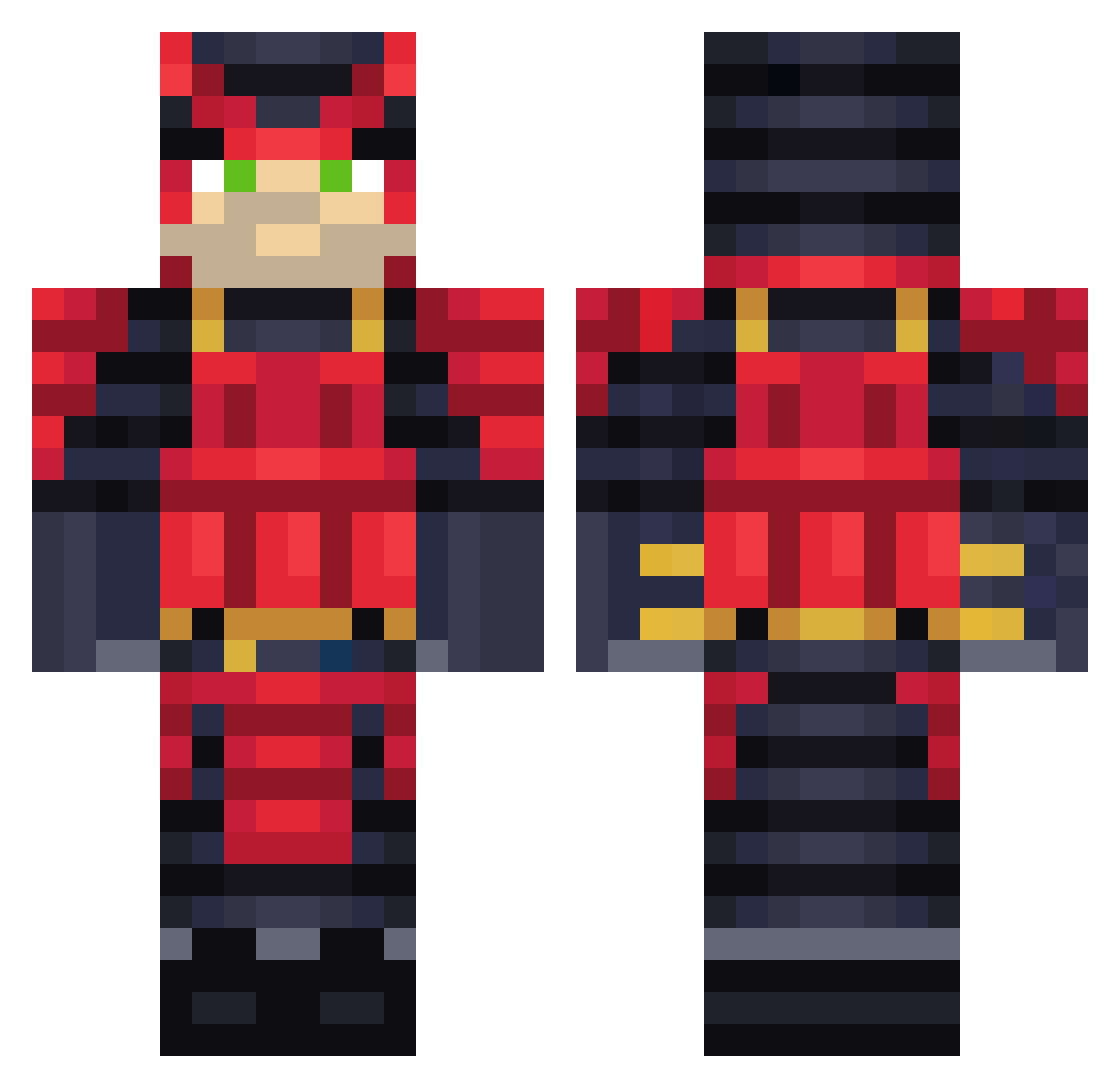 ZwEgAn Minecraft skin, front and back view