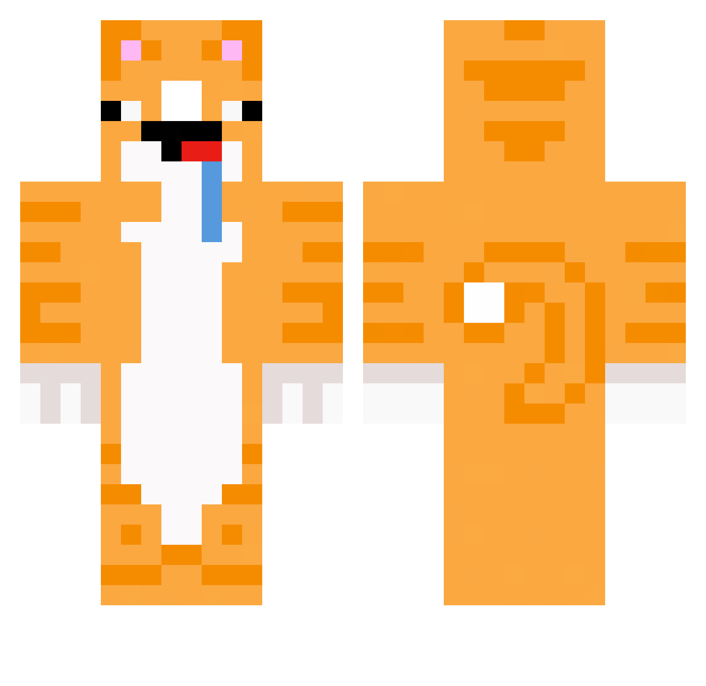 StarryHannah Minecraft skin, front and back view