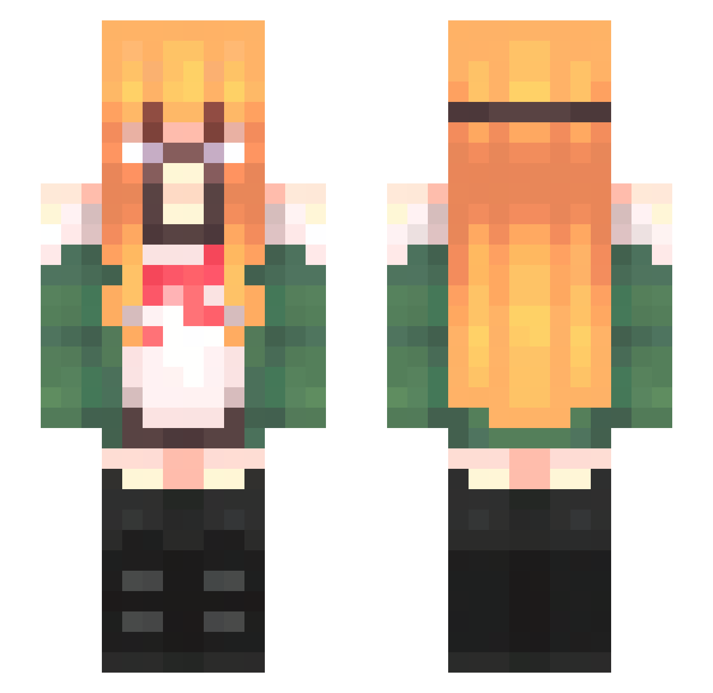 svubitz Minecraft skin, front and back view