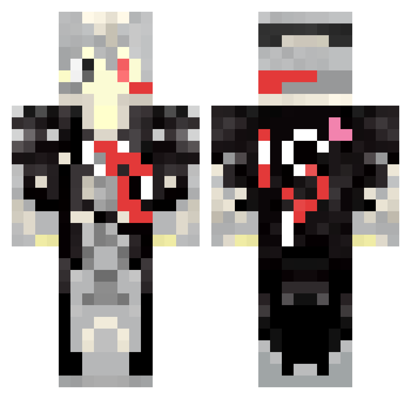 Nassau Minecraft skin, front and back view