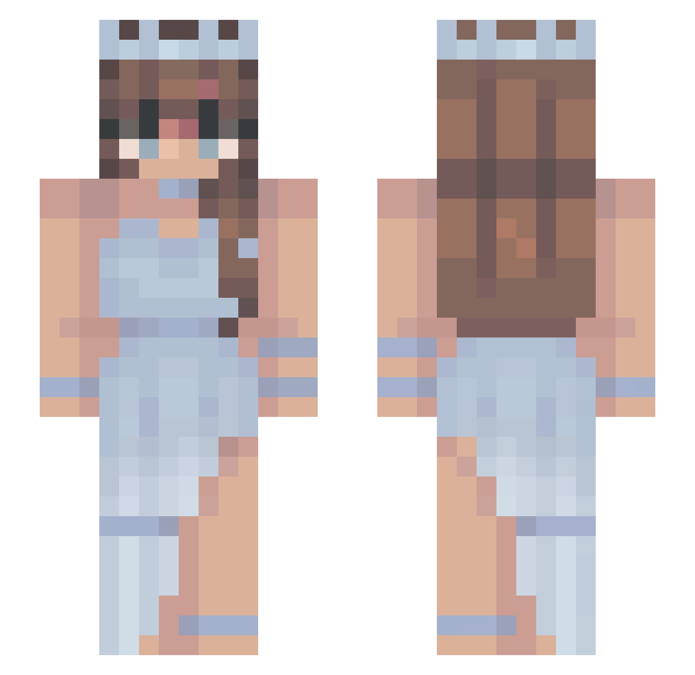 hemmings7 Minecraft skin, front and back view