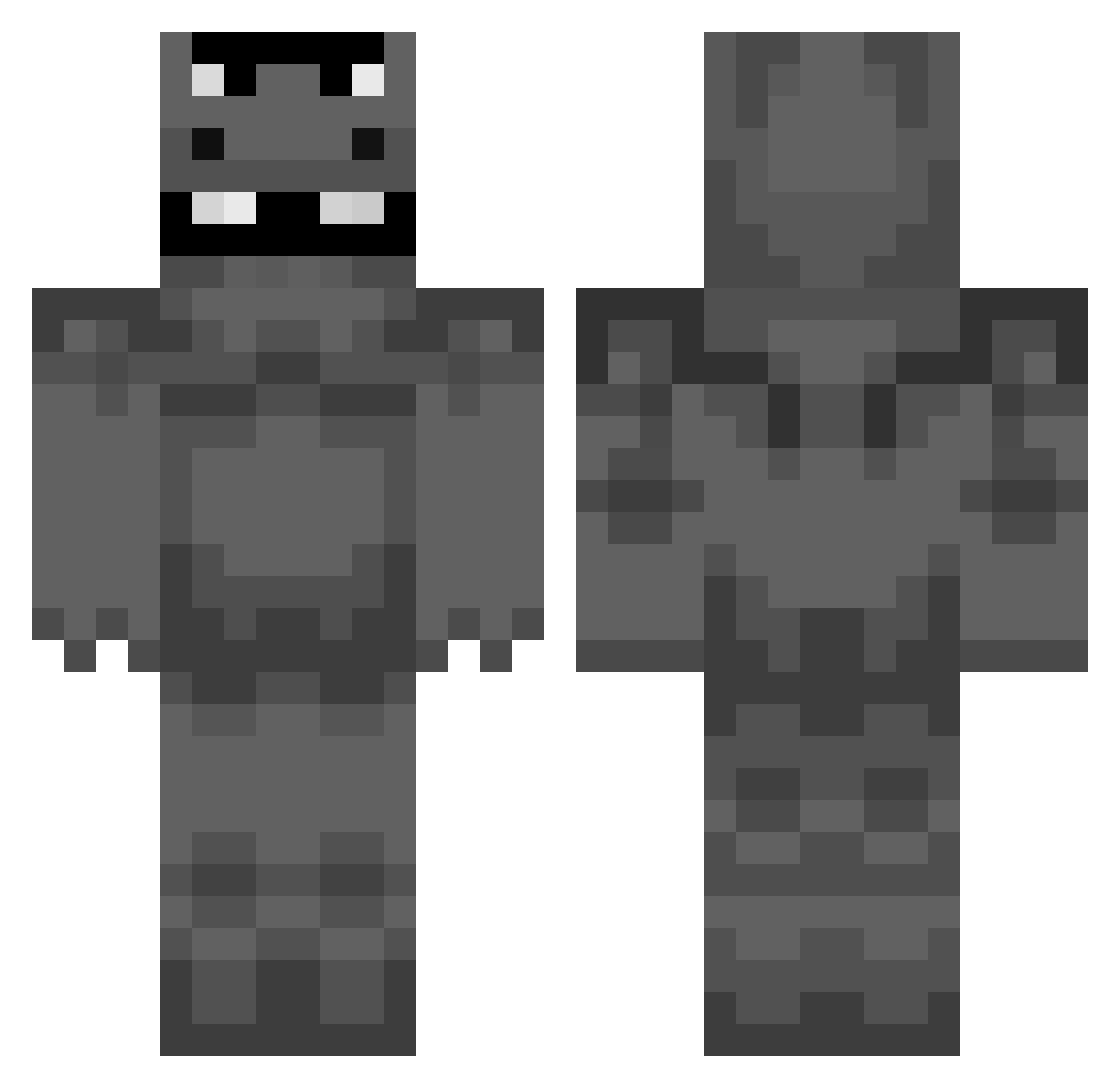 ajm19 Minecraft skin, front and back view