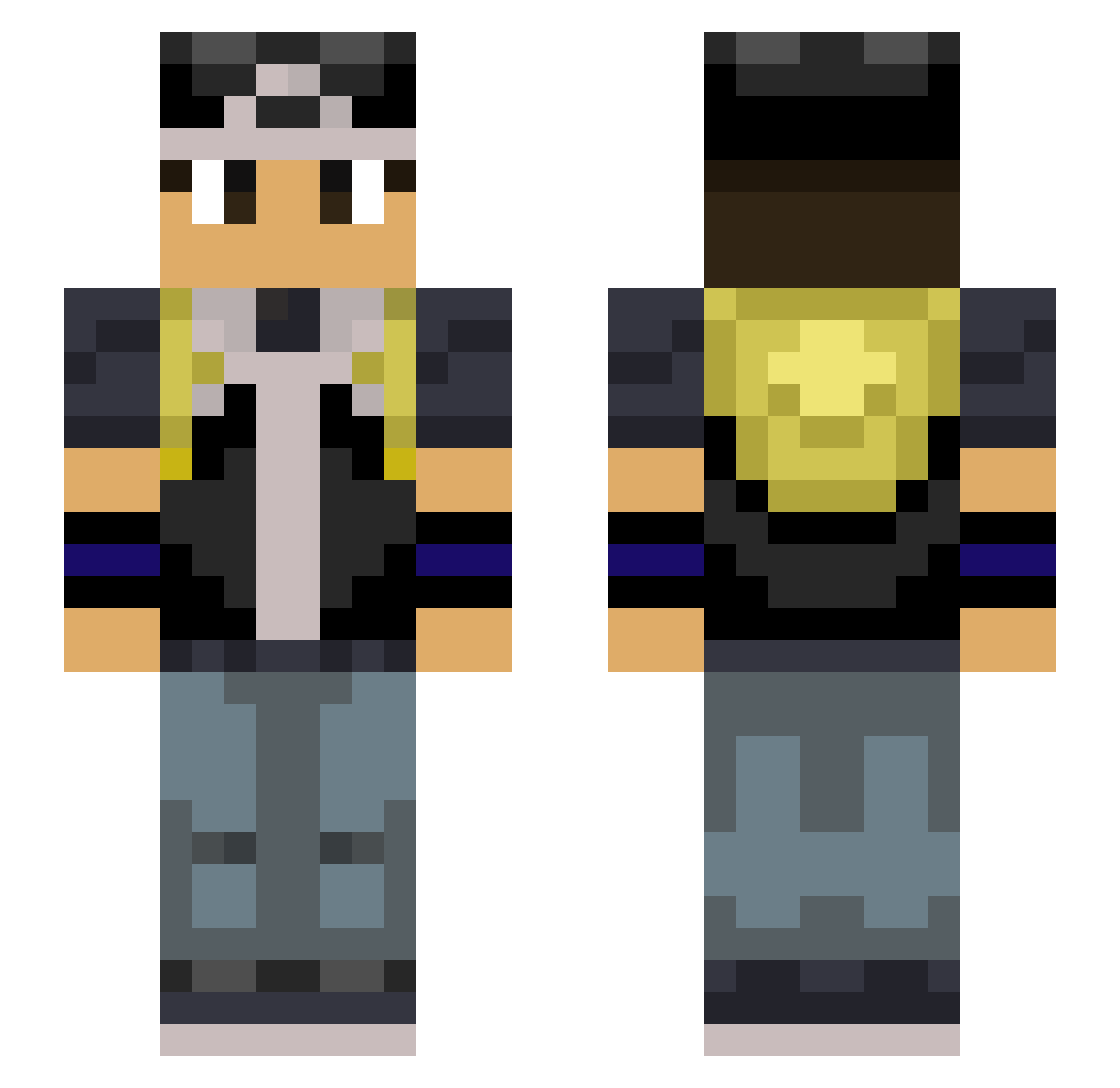 C3R3S Minecraft skin, front and back view