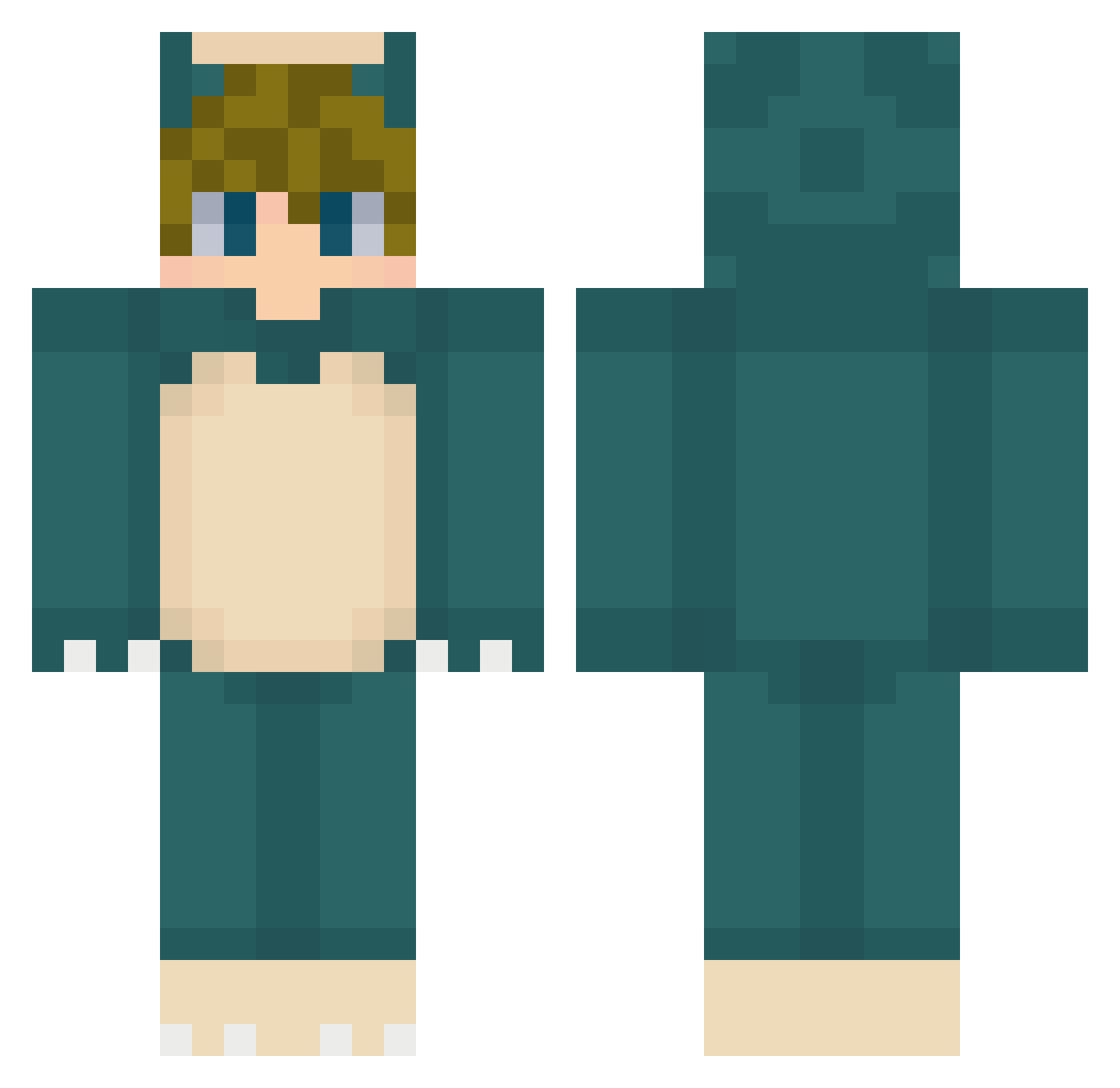 Sezaire Minecraft skin, front and back view