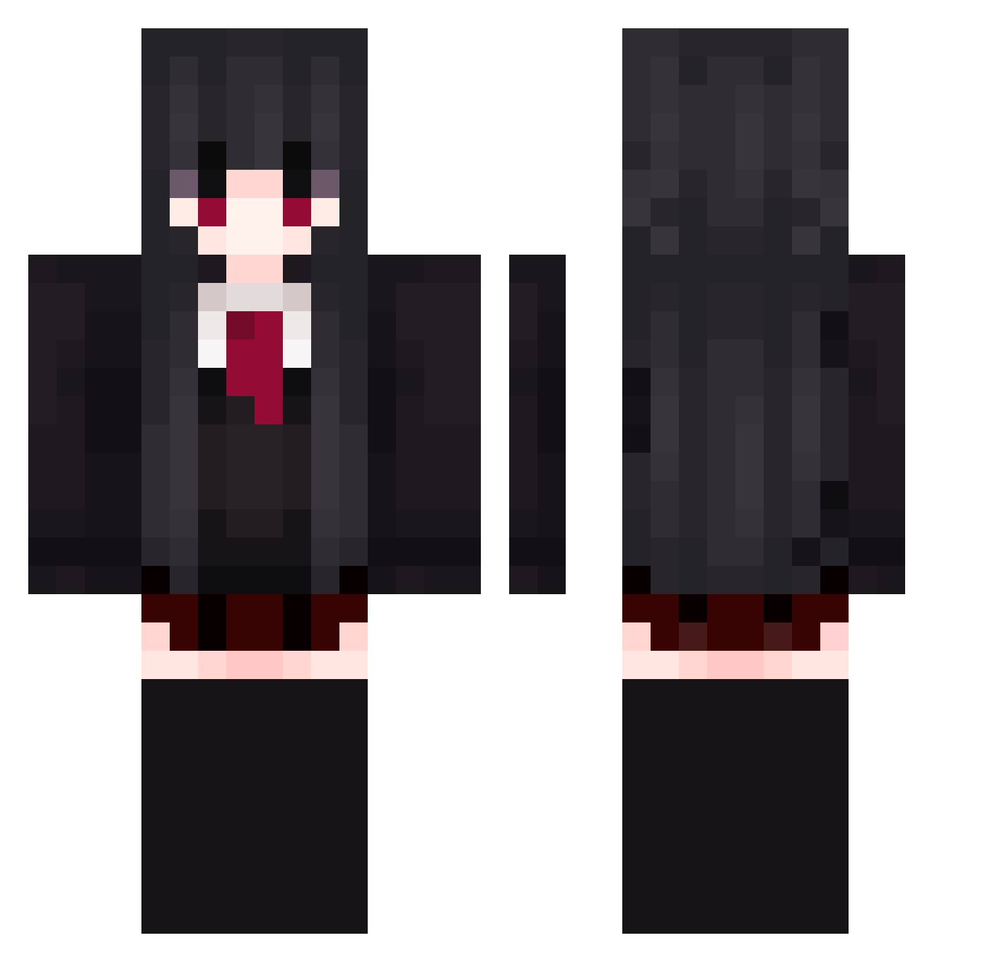 Type_FORKaT Minecraft skin, front and back view