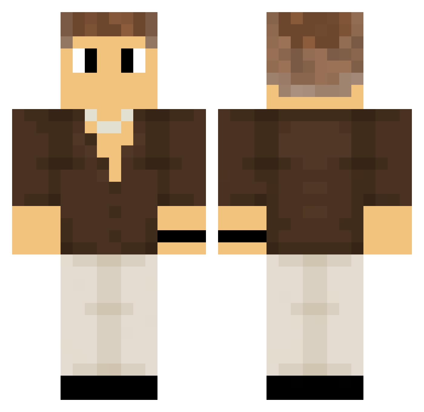 Dzoni17 Minecraft skin, front and back view