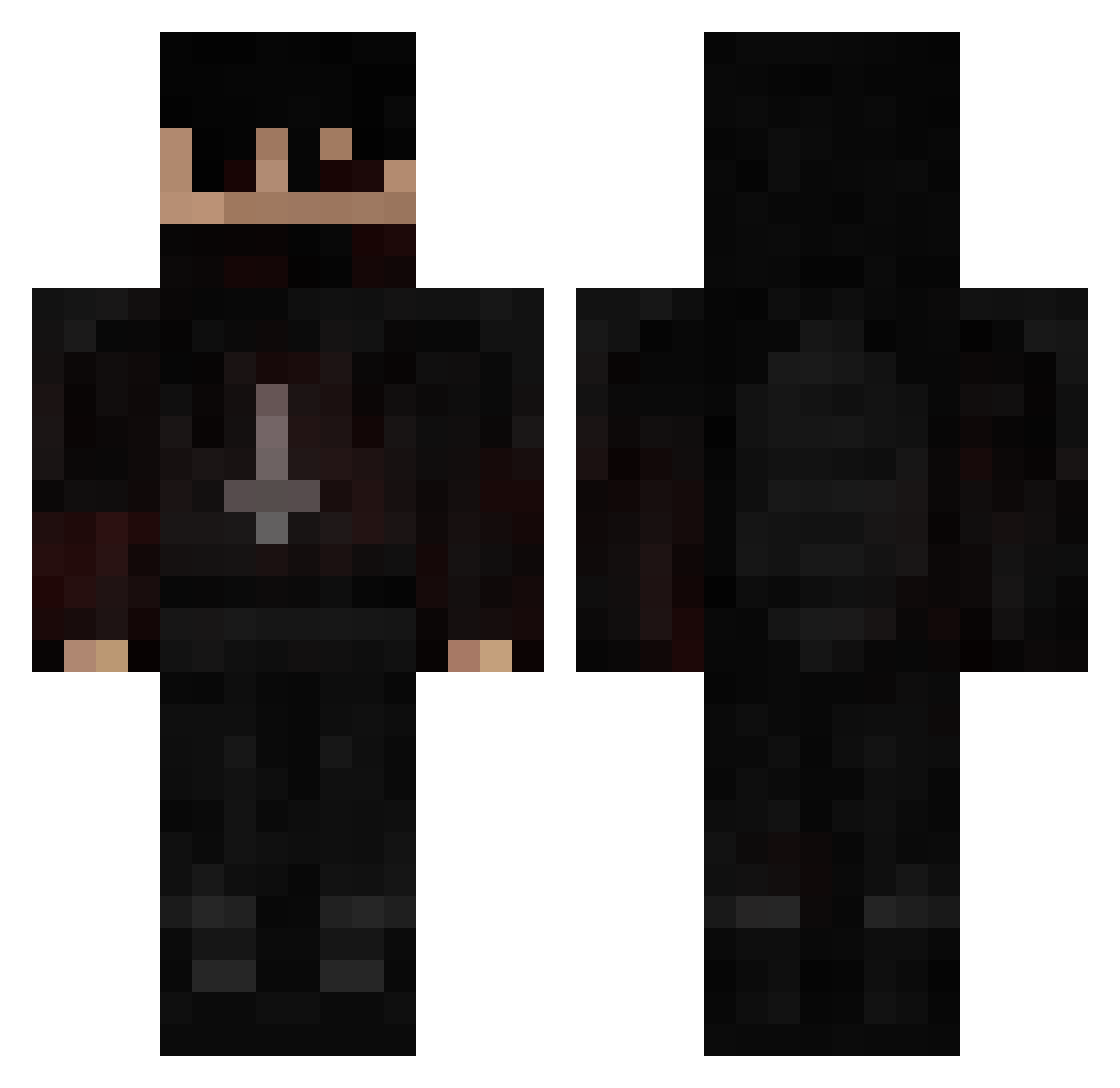 xsaigomade Minecraft skin, front and back view