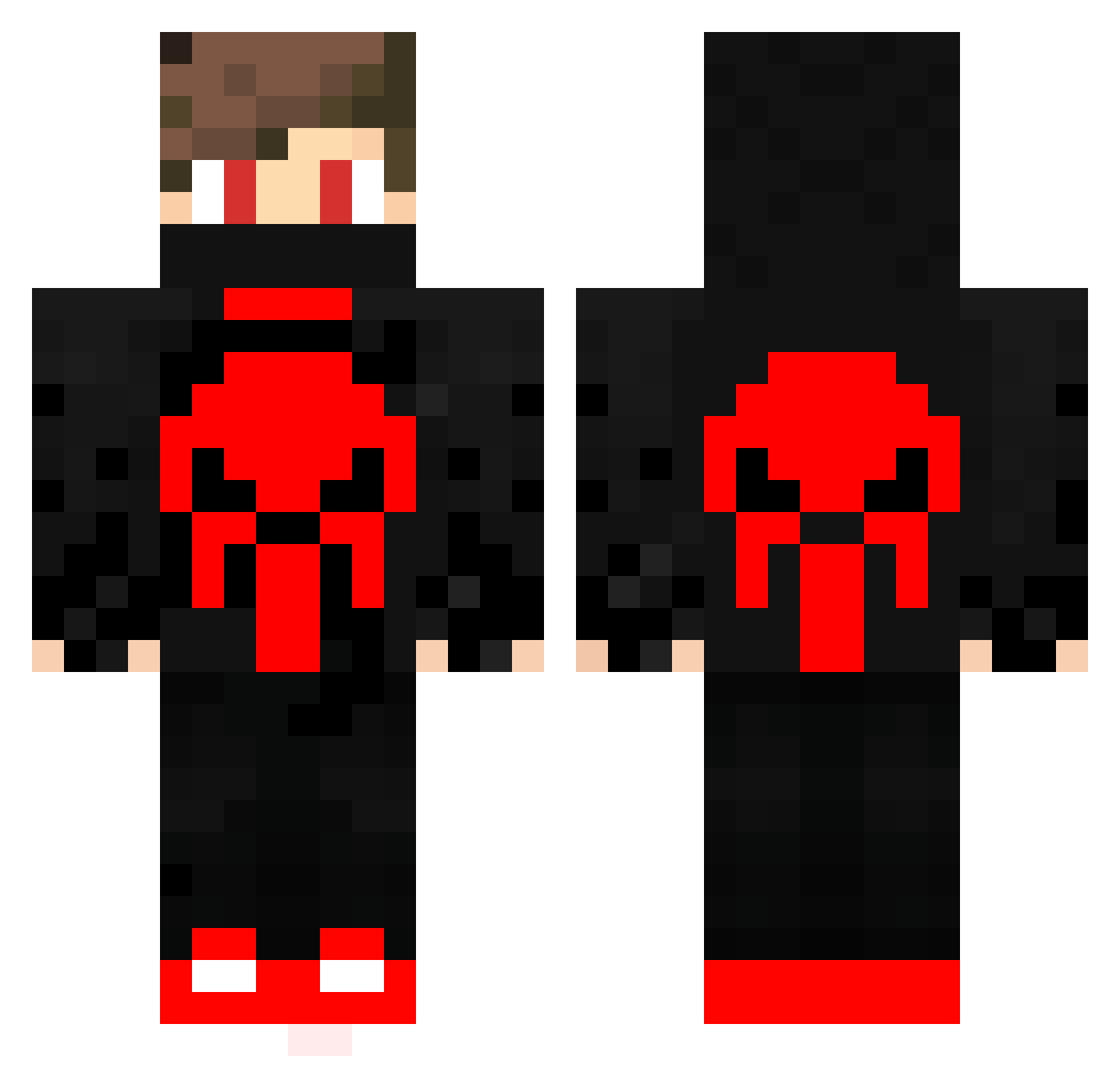 ClawKingDustin Minecraft skin, front and back view