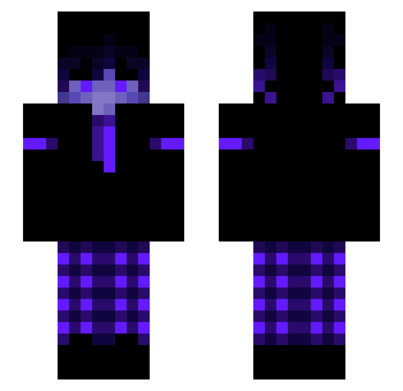 ResKyuu Minecraft skin, front and back view