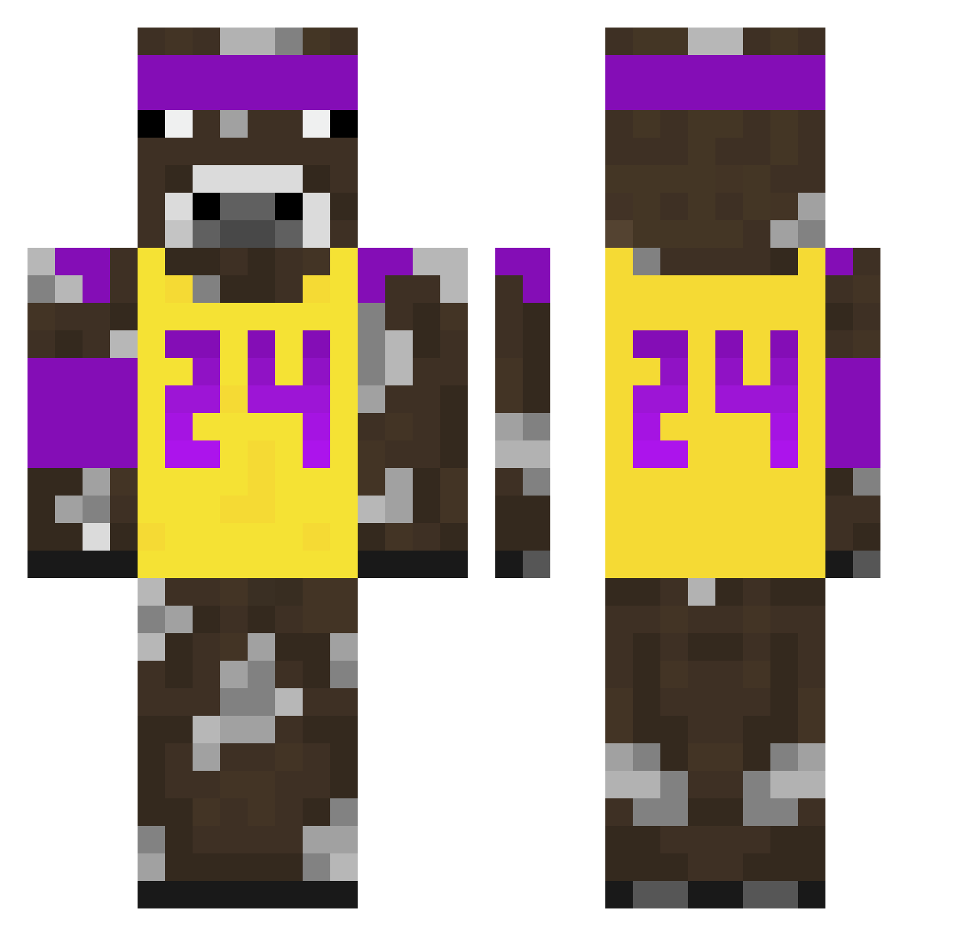 GS_Ironwolf Minecraft skin, front and back view
