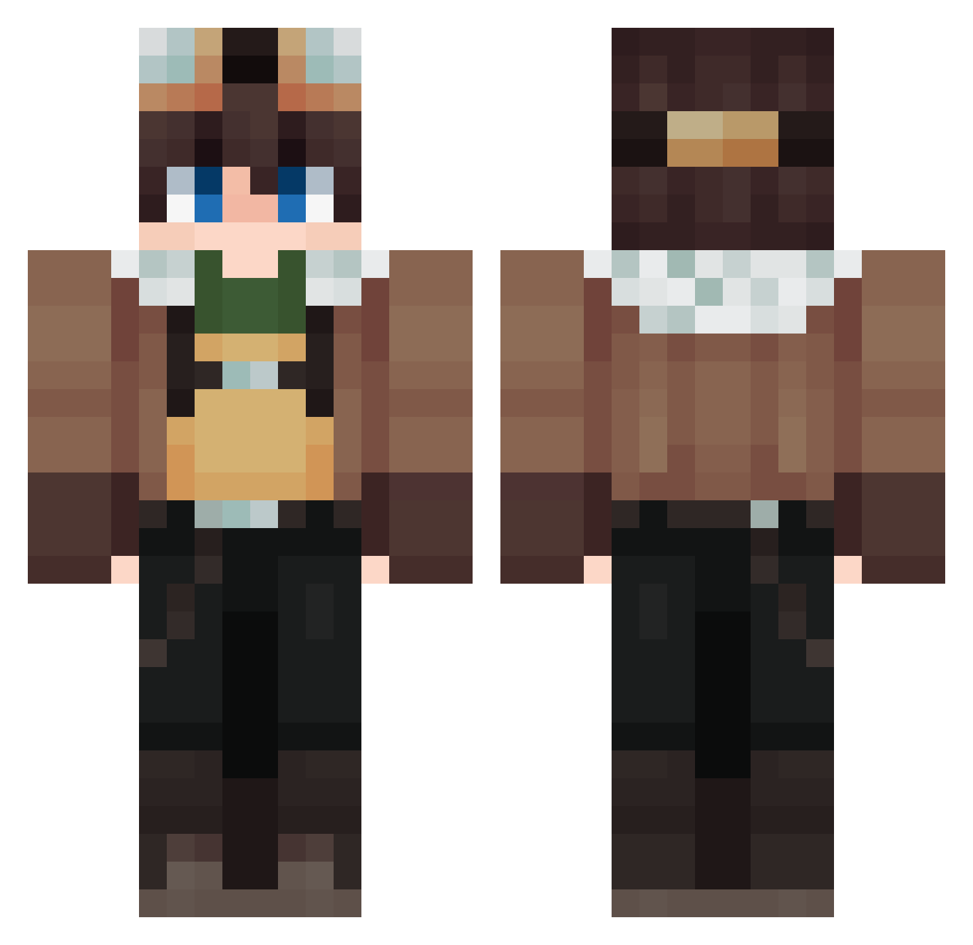 AndreYushY Minecraft skin, front and back view