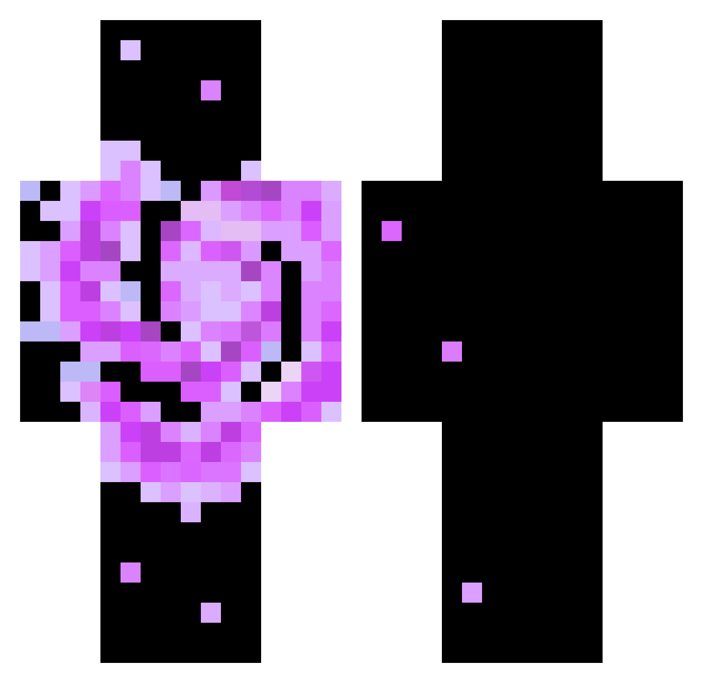 Filipekk Minecraft skin, front and back view