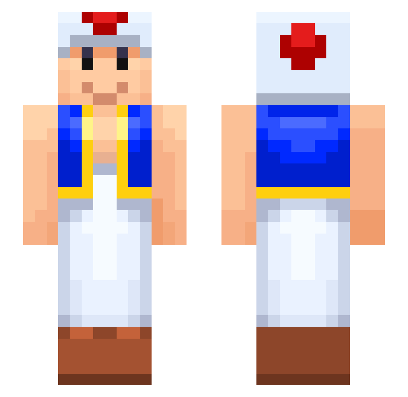 Daniel55r69 Minecraft skin, front and back view