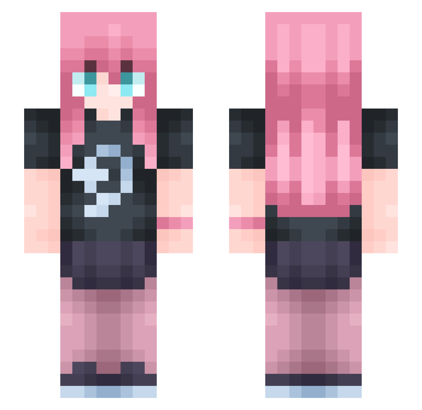 STYA Minecraft skin, front and back view