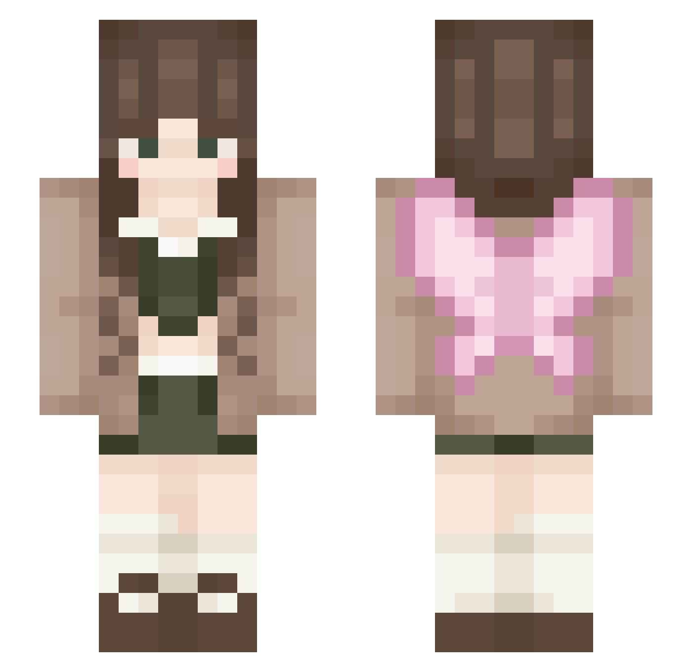 stinkykats Minecraft skin, front and back view