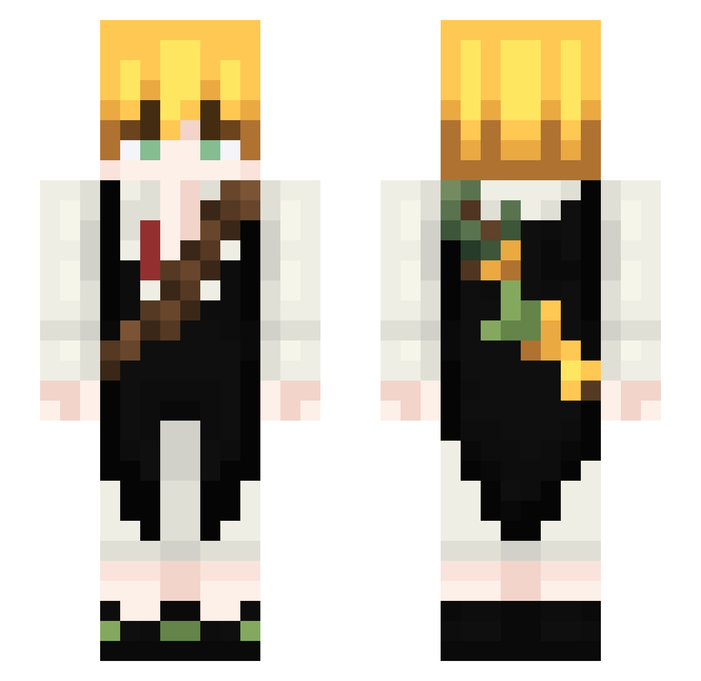 MiLeS_1dk Minecraft skin, front and back view