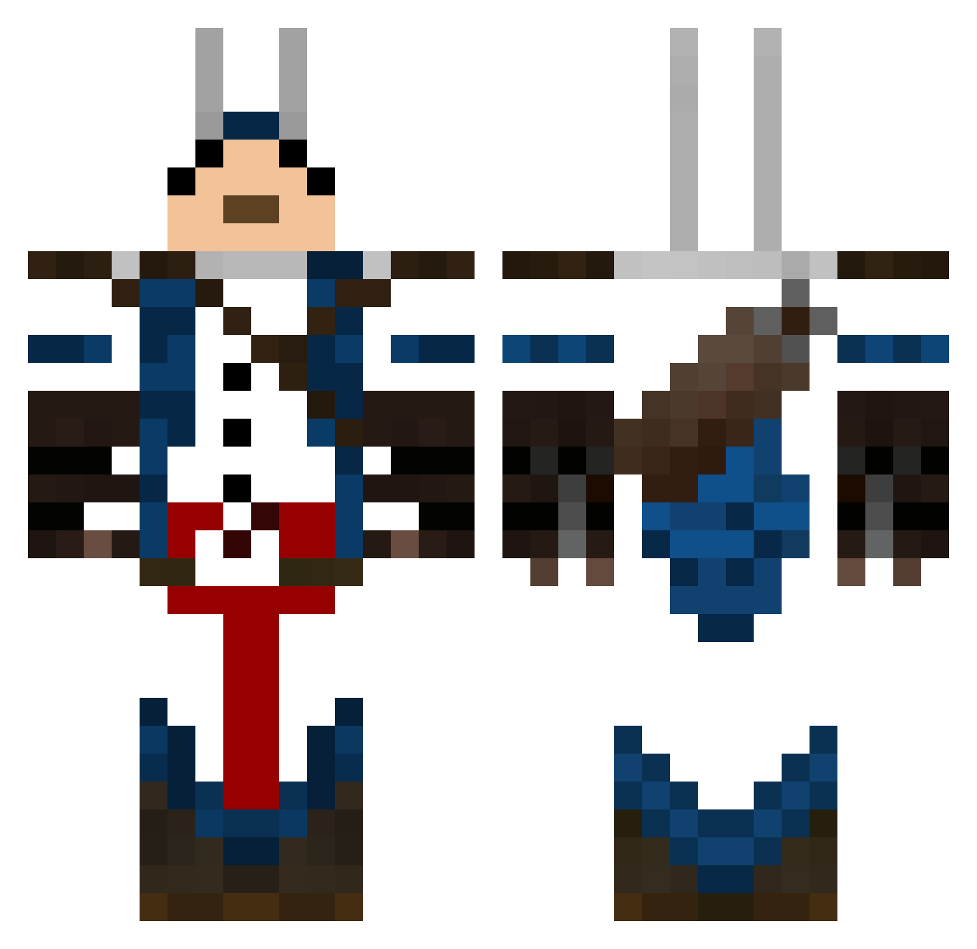 9Feero Minecraft skin, front and back view