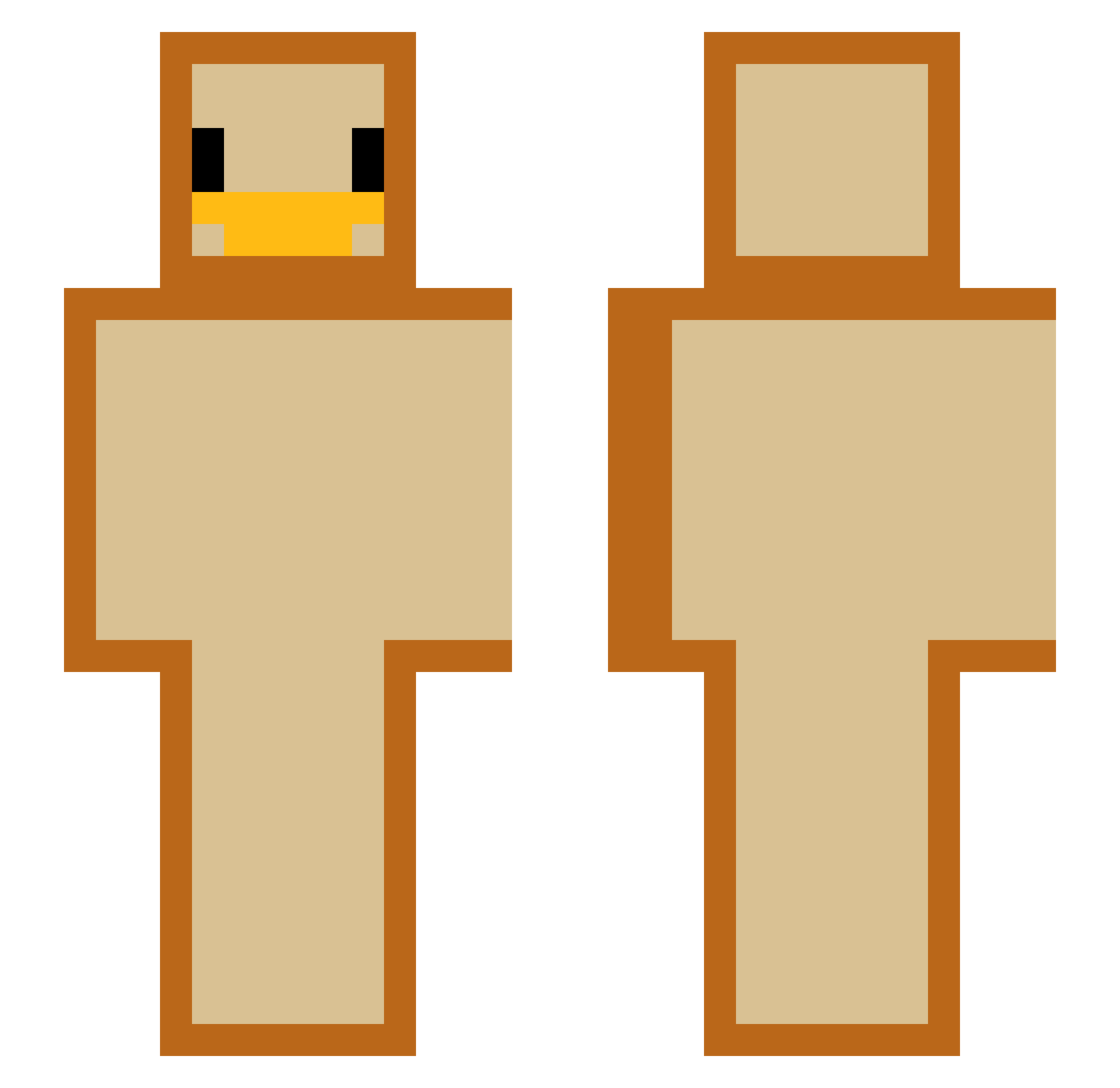 MoistMilkBread Minecraft skin, front and back view