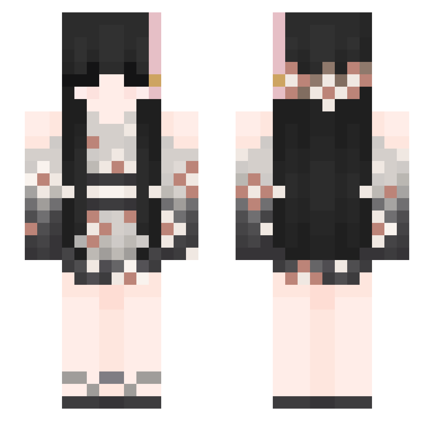 Foll_0w3r Minecraft skin, front and back view