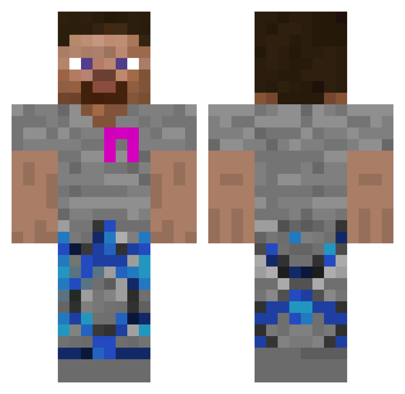 craftolotlmc Minecraft skin, front and back view