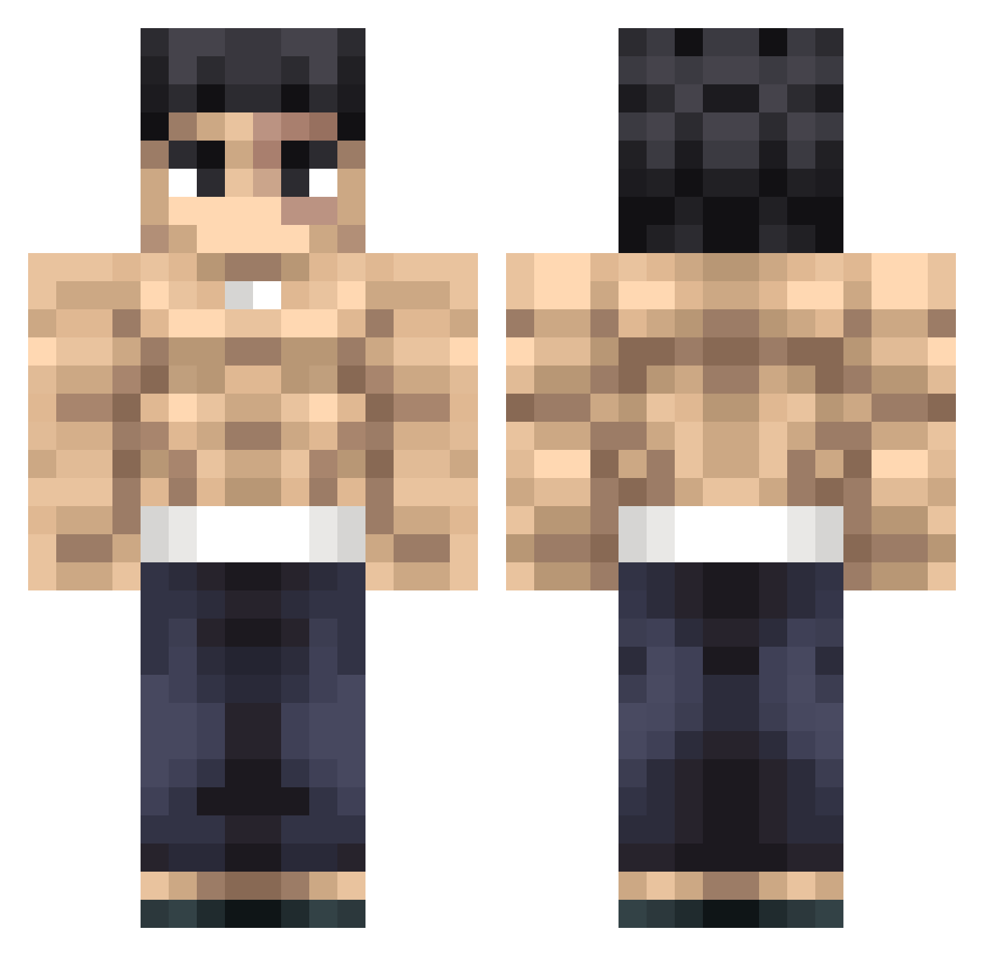 Redwolf_2010 Minecraft skin, front and back view