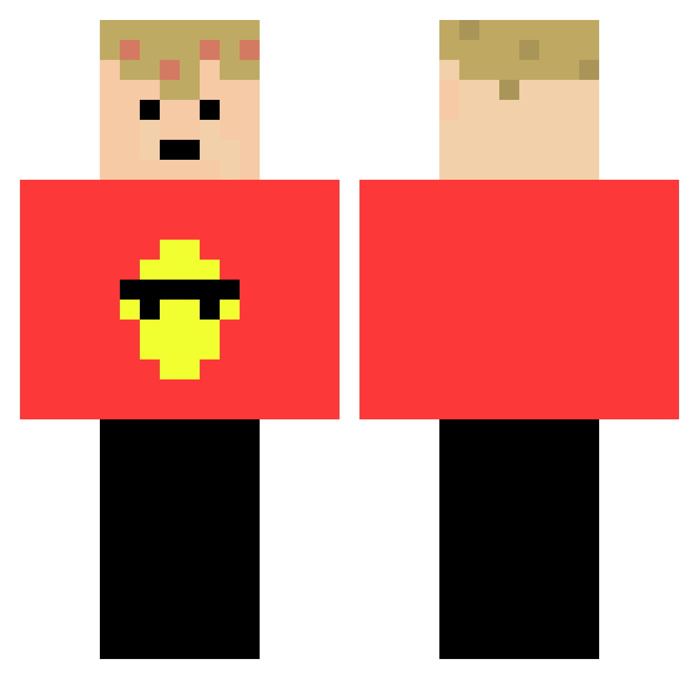 aduartt Minecraft skin, front and back view