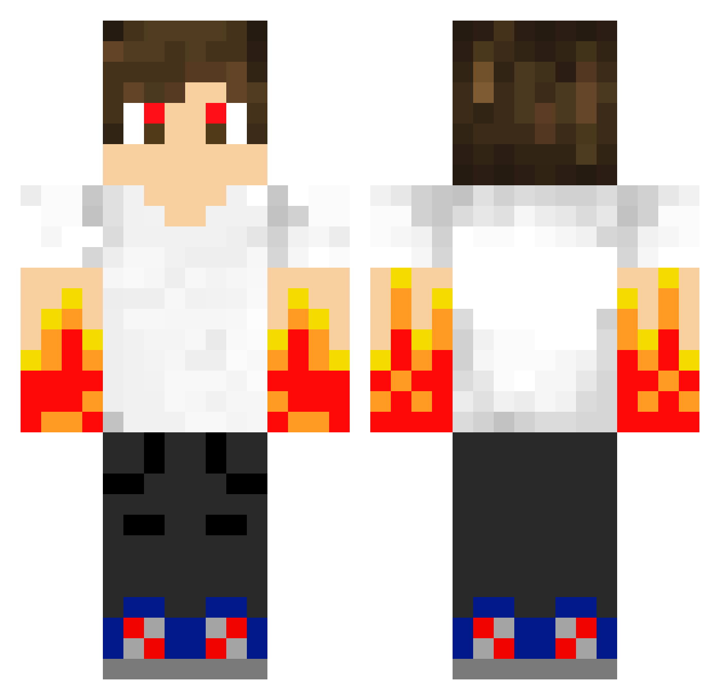 Peanutbutter046 Minecraft skin, front and back view
