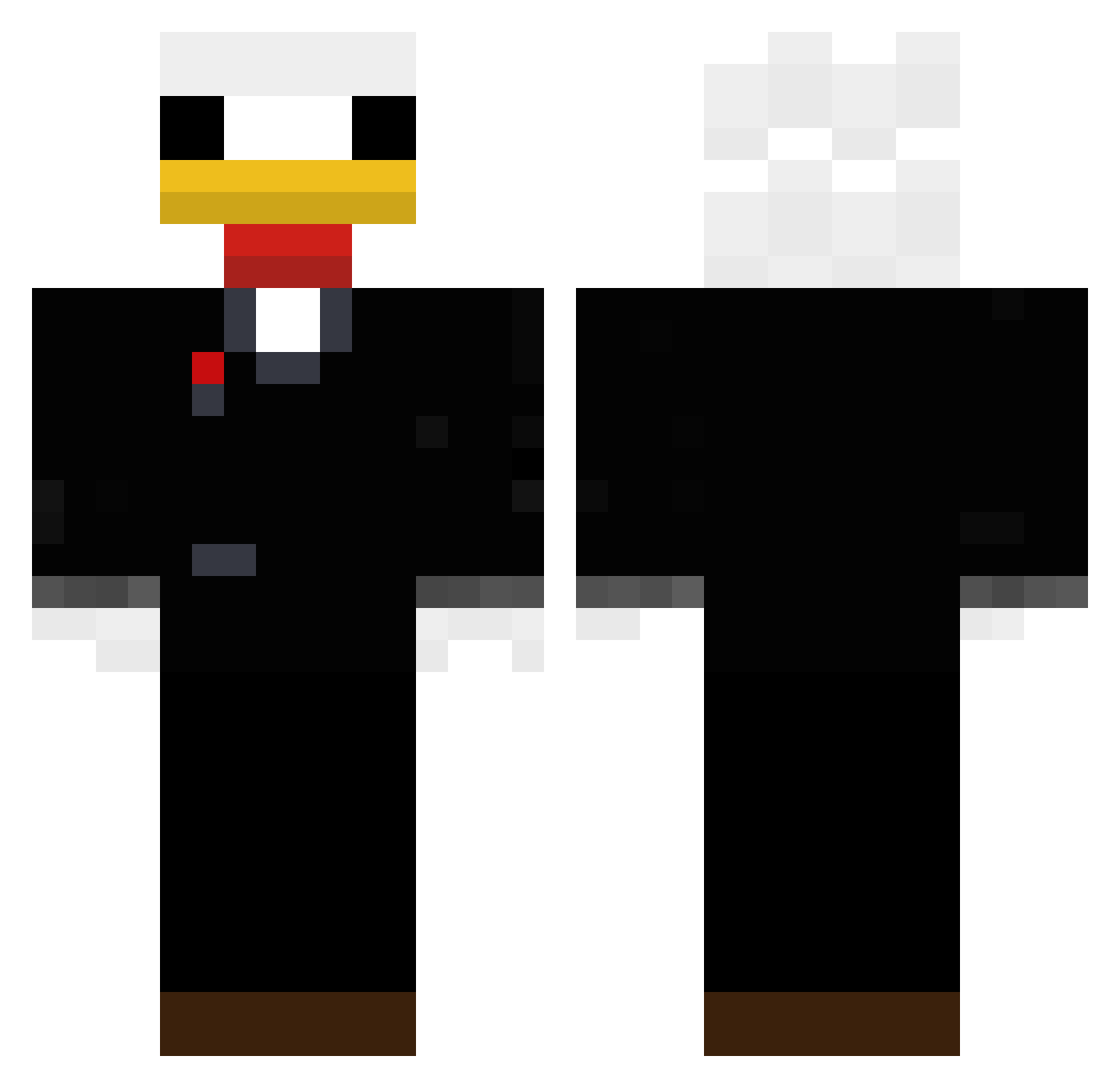 Haarv0ks Minecraft skin, front and back view