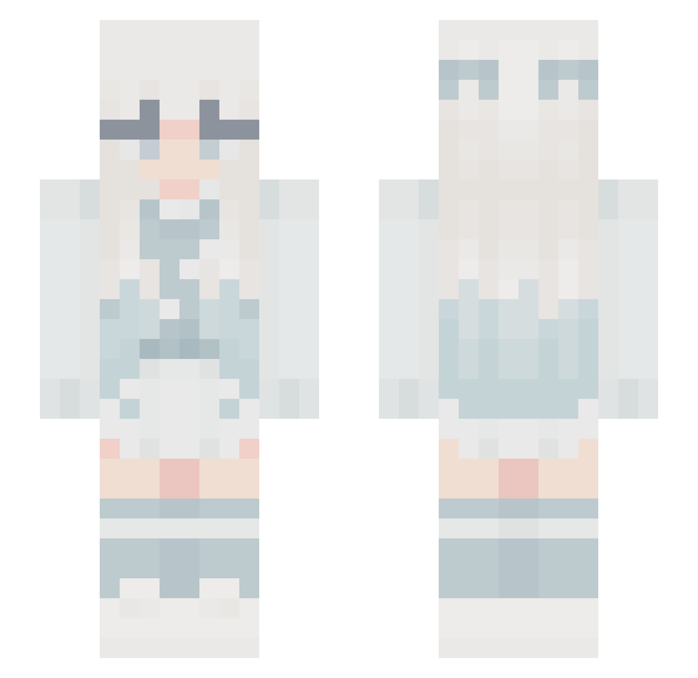 lubabub Minecraft skin, front and back view