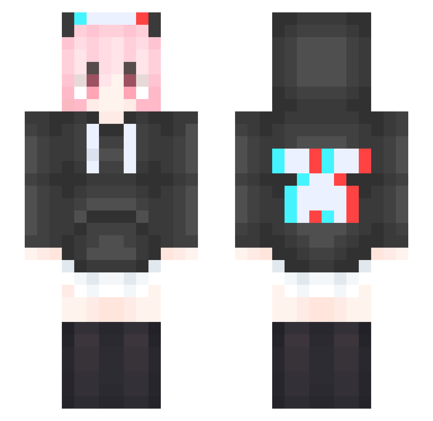 kivenwee Minecraft skin, front and back view