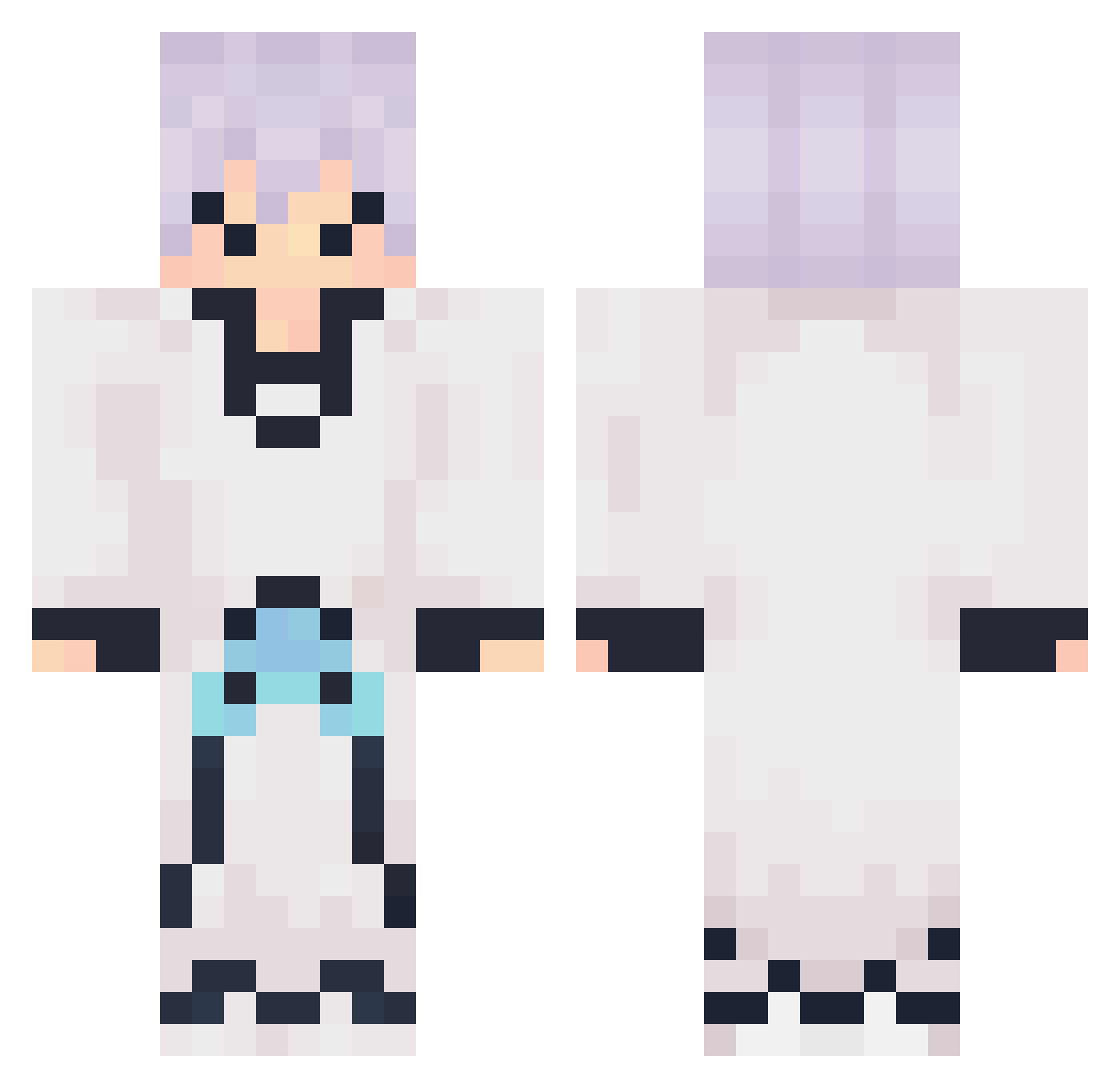 Icall Minecraft skin, front and back view