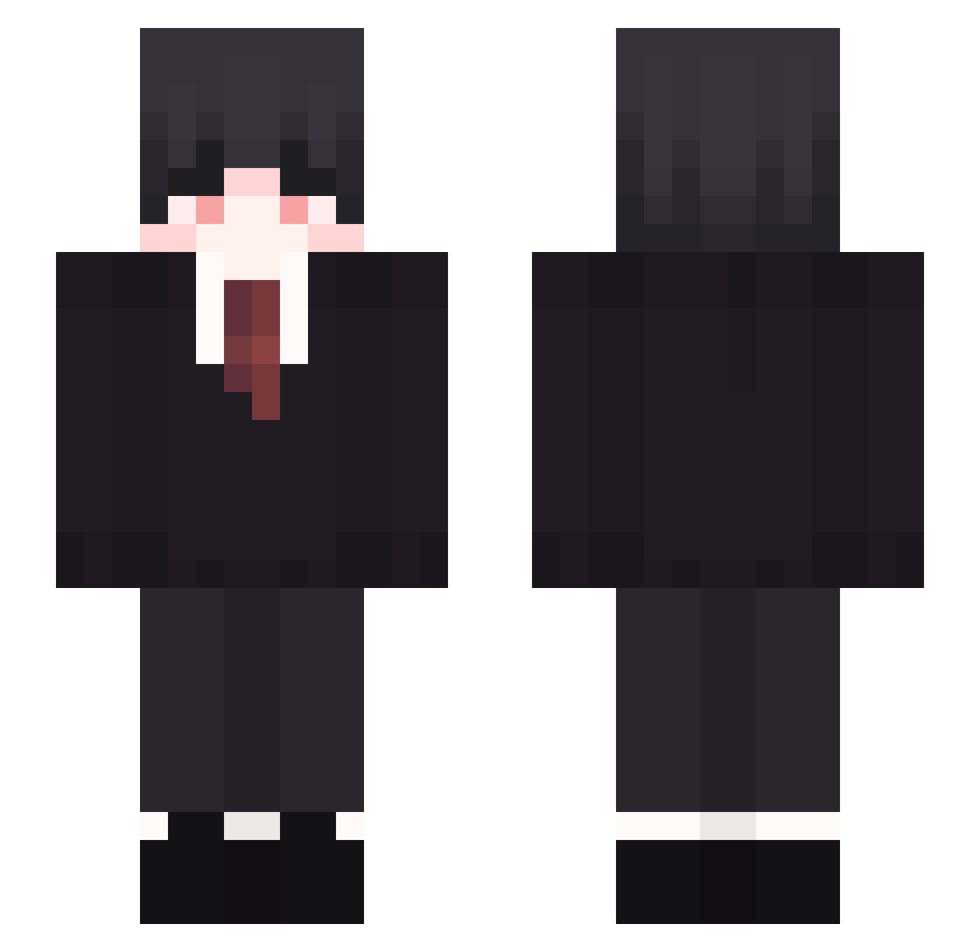 vvrongdoer Minecraft skin, front and back view
